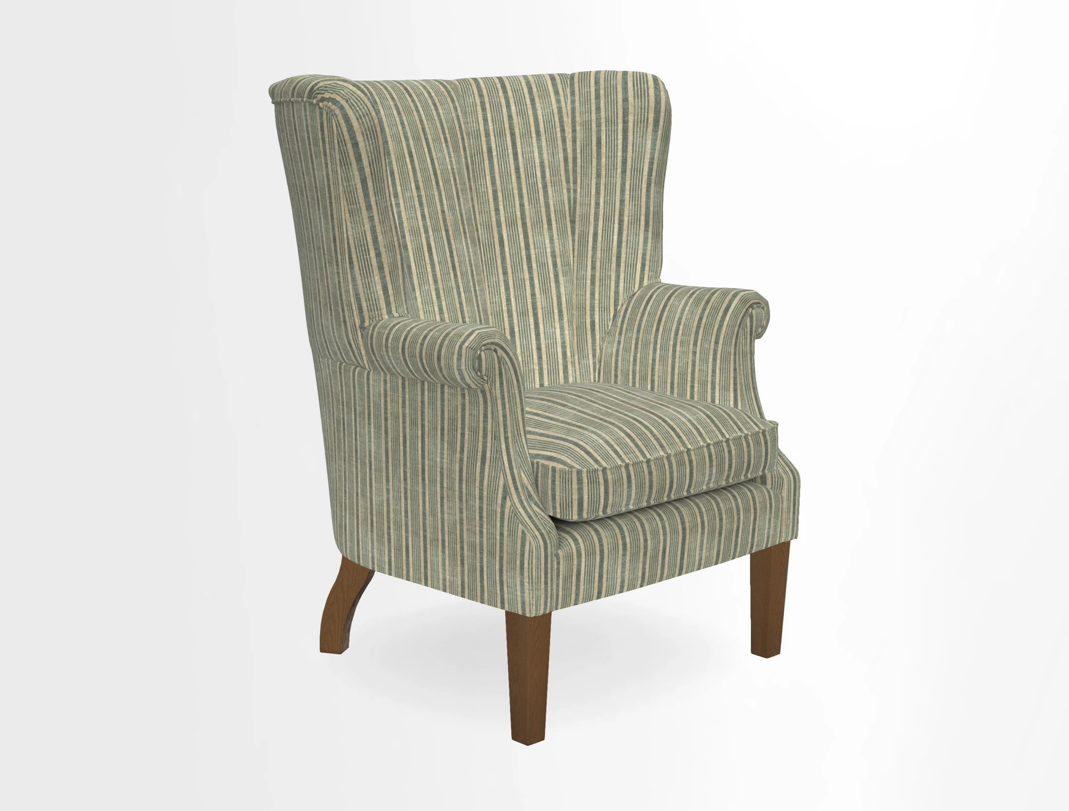 Whitewell Fluted Chair in Textured Velvet Veridian