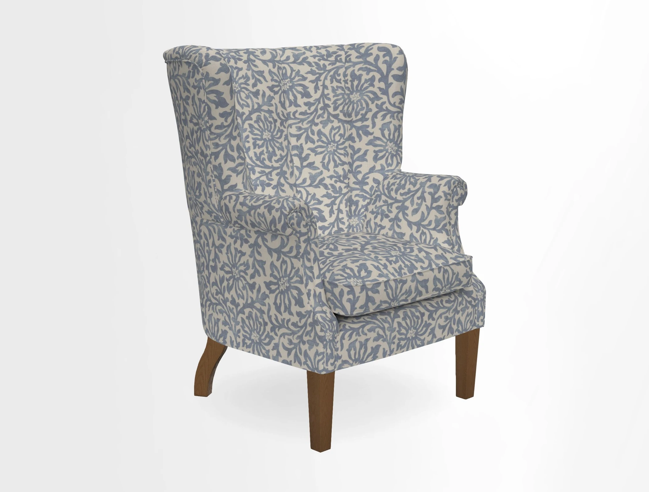 Whitewell Fluted Chair in Textured Velvet Veridian
