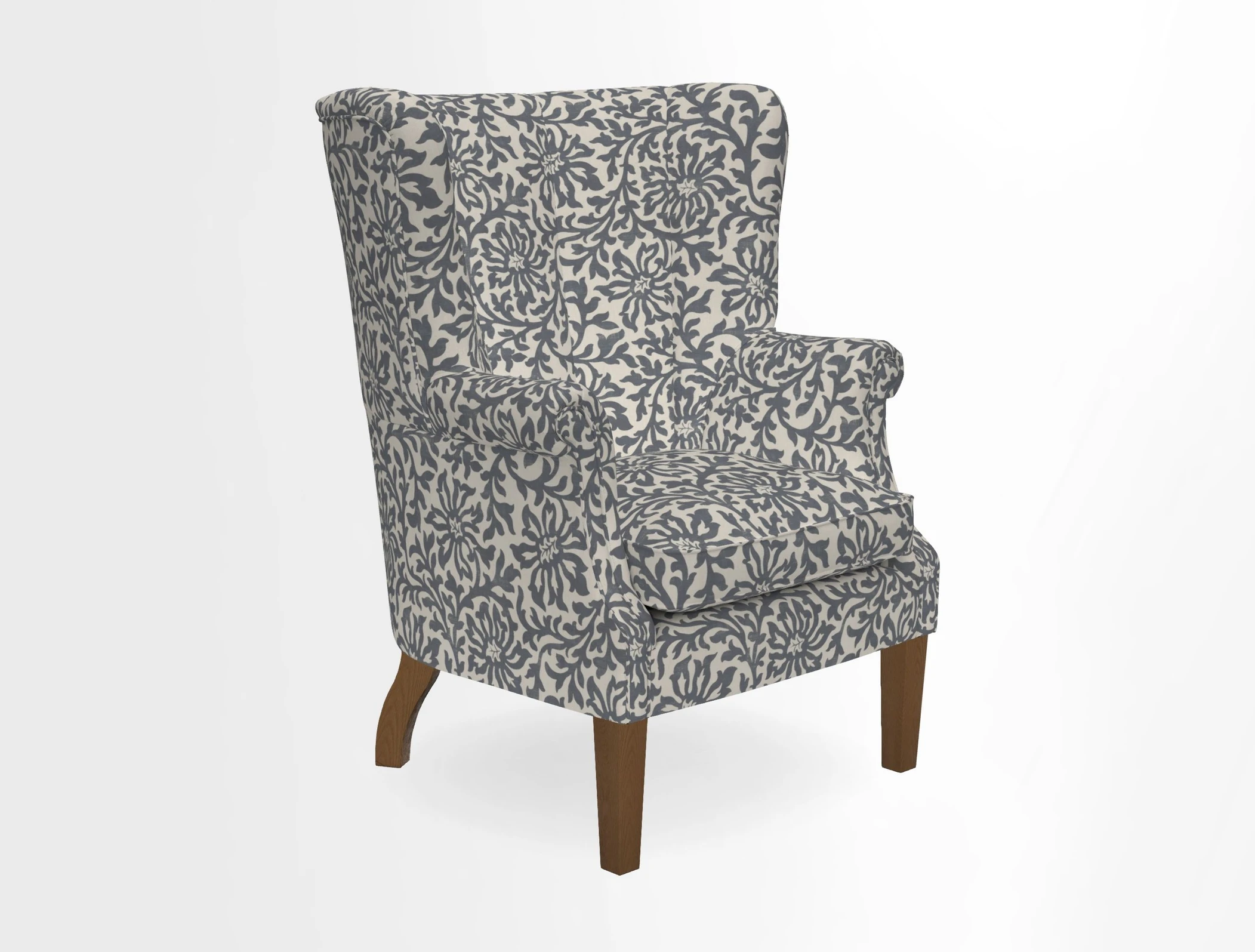 Whitewell Fluted Chair in Textured Velvet Veridian