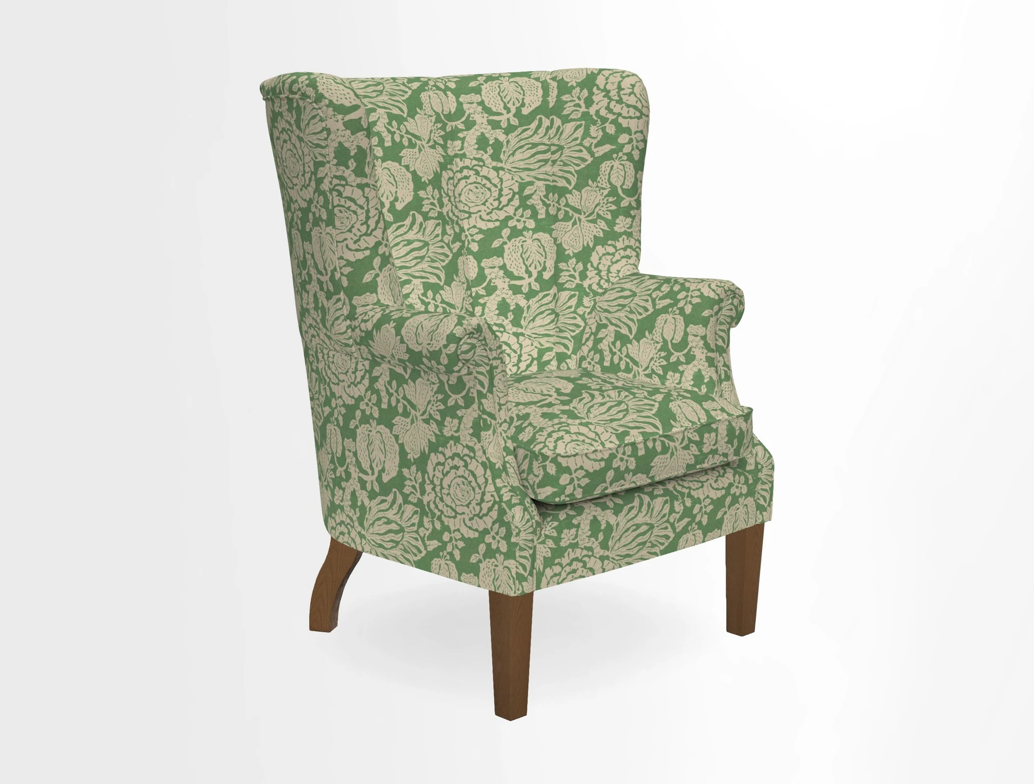 Whitewell Fluted Chair in Textured Velvet Veridian