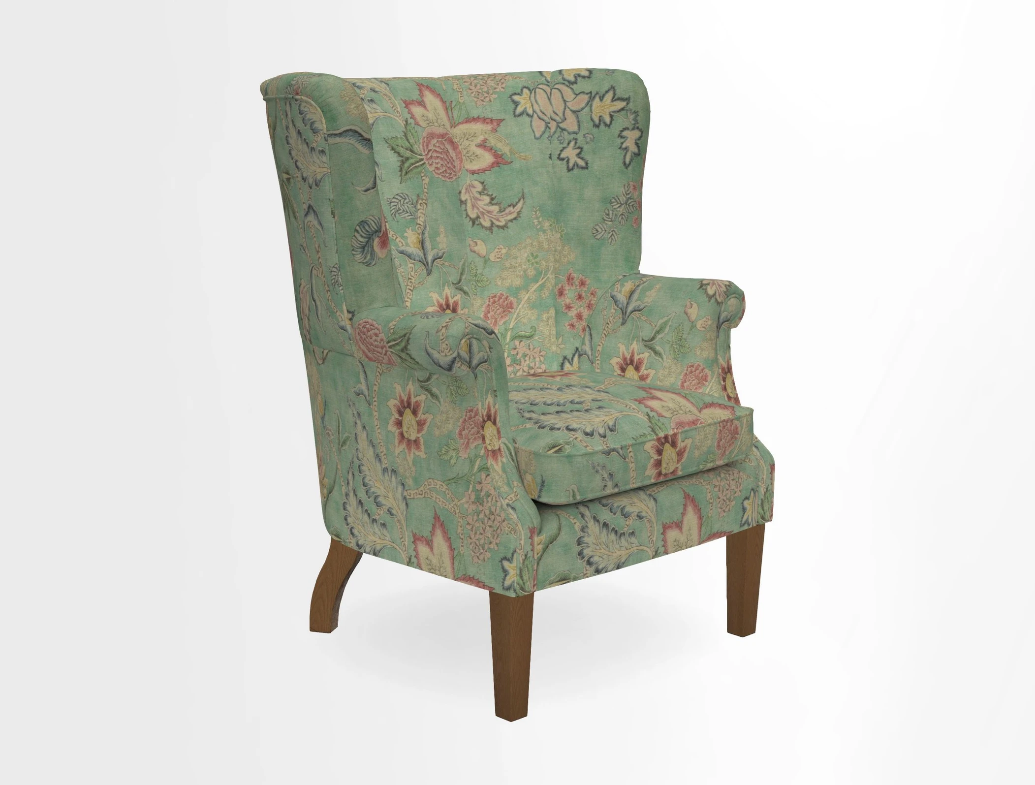 Whitewell Fluted Chair in Textured Velvet Veridian