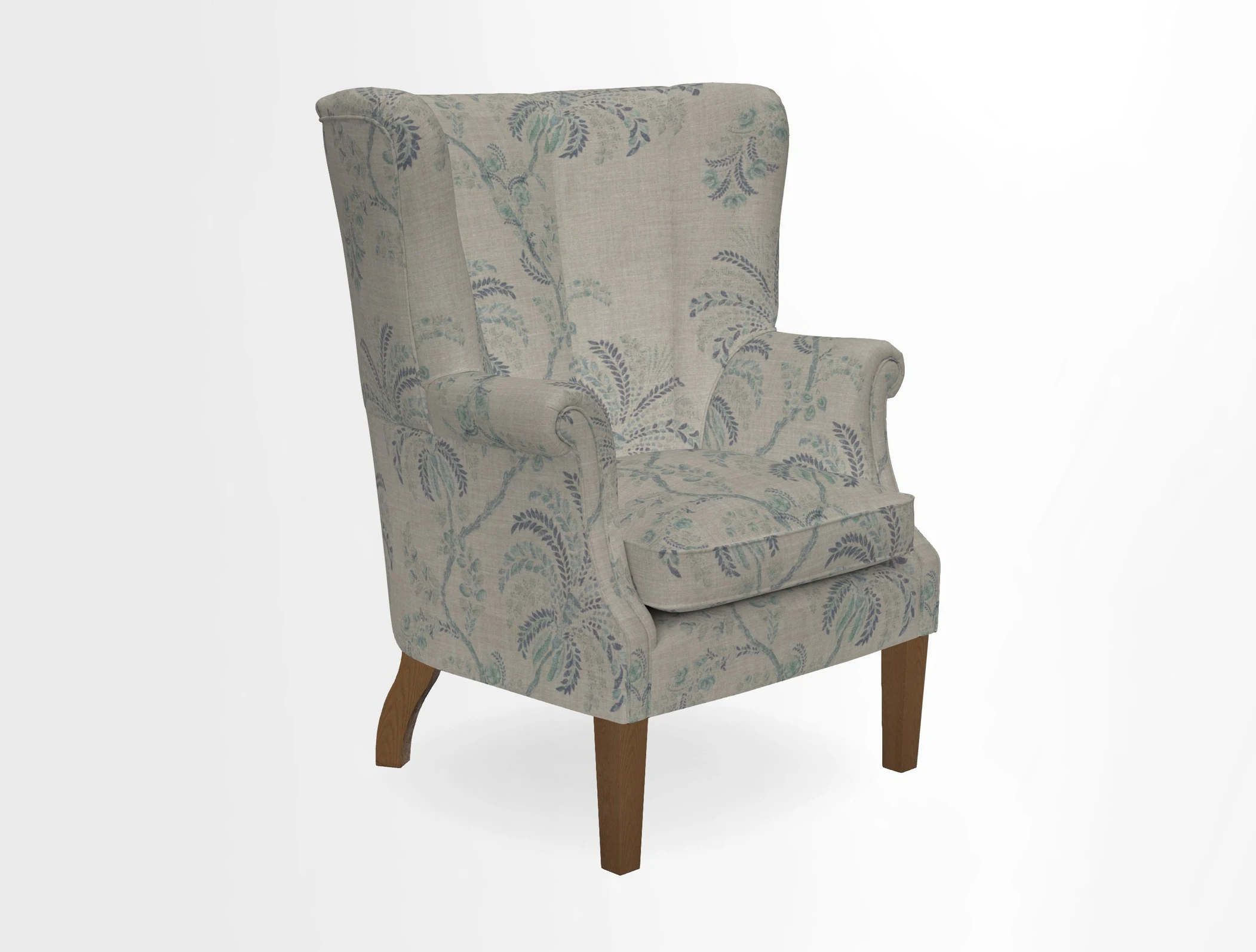 Whitewell Fluted Chair in Textured Velvet Veridian