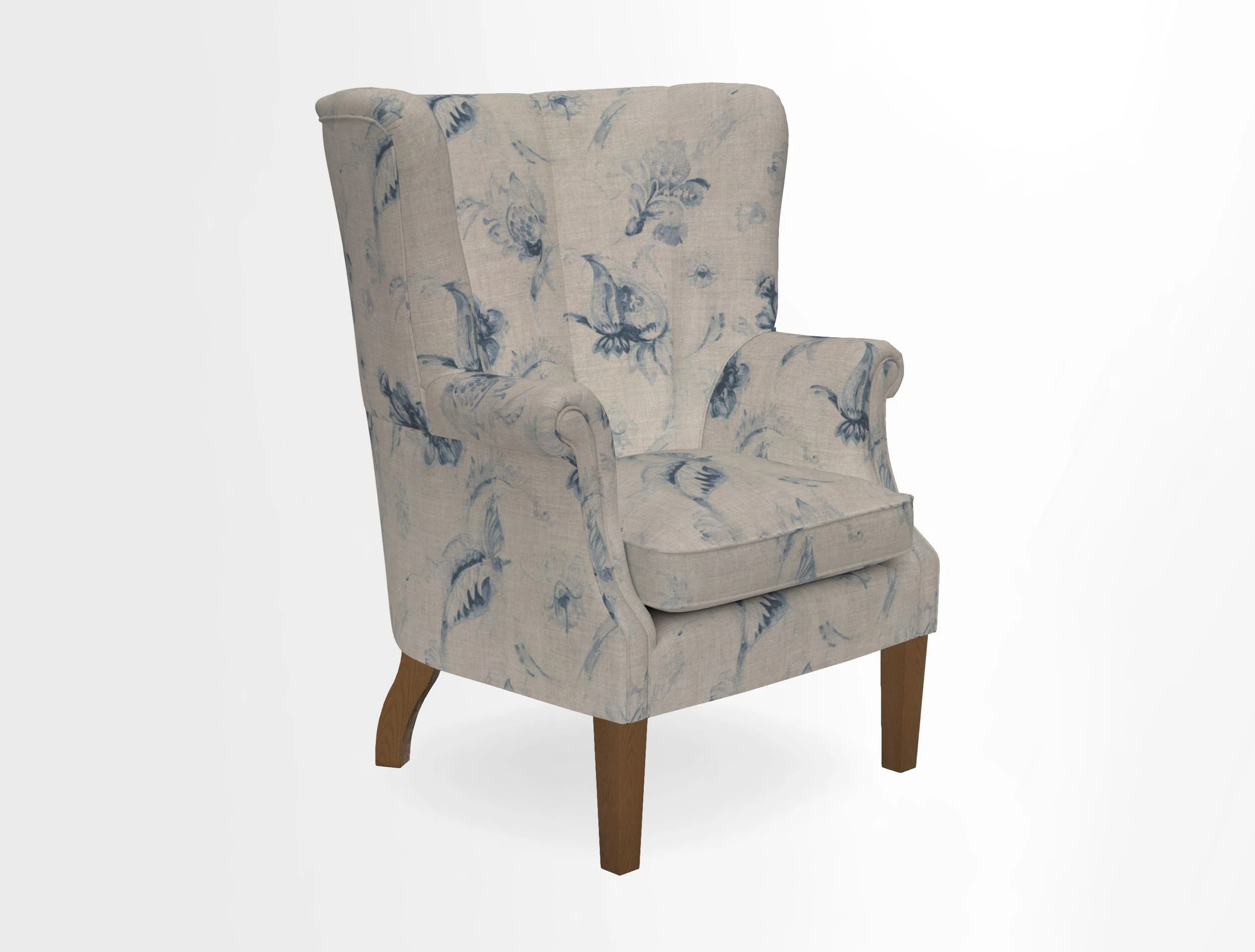 Whitewell Fluted Chair in Textured Velvet Veridian