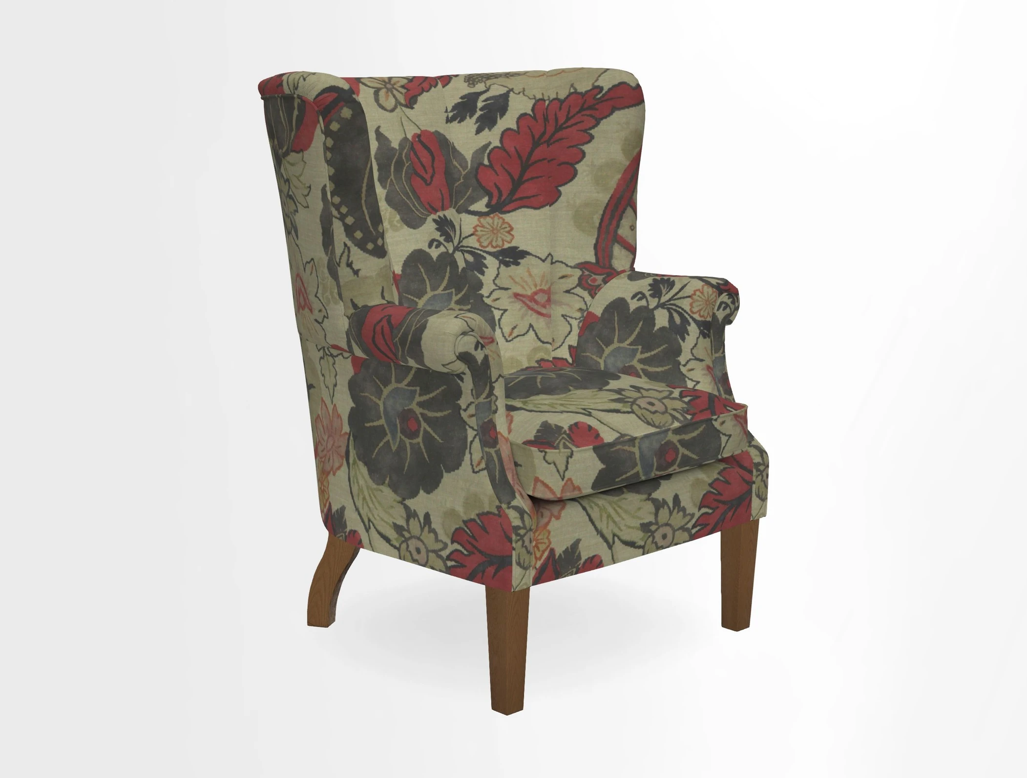 Whitewell Fluted Chair in Textured Velvet Veridian