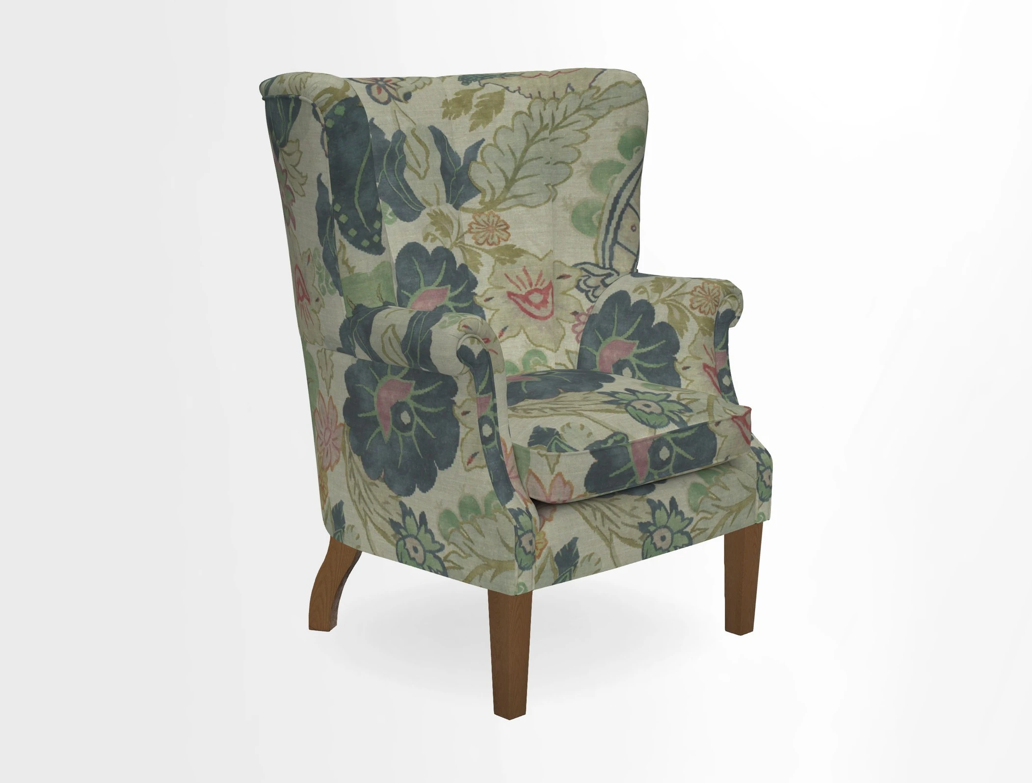 Whitewell Fluted Chair in Textured Velvet Veridian