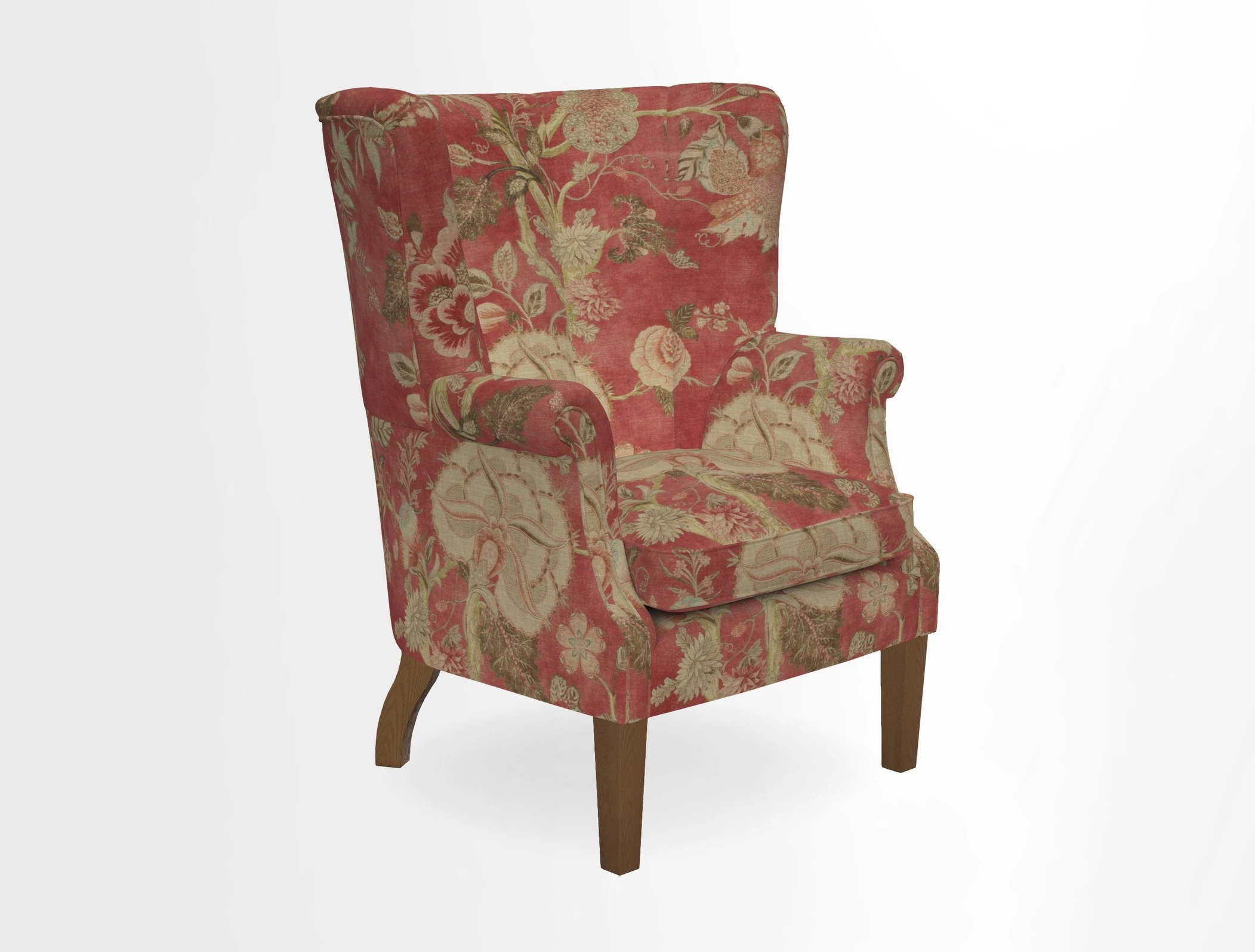 Whitewell Fluted Chair in Textured Velvet Veridian