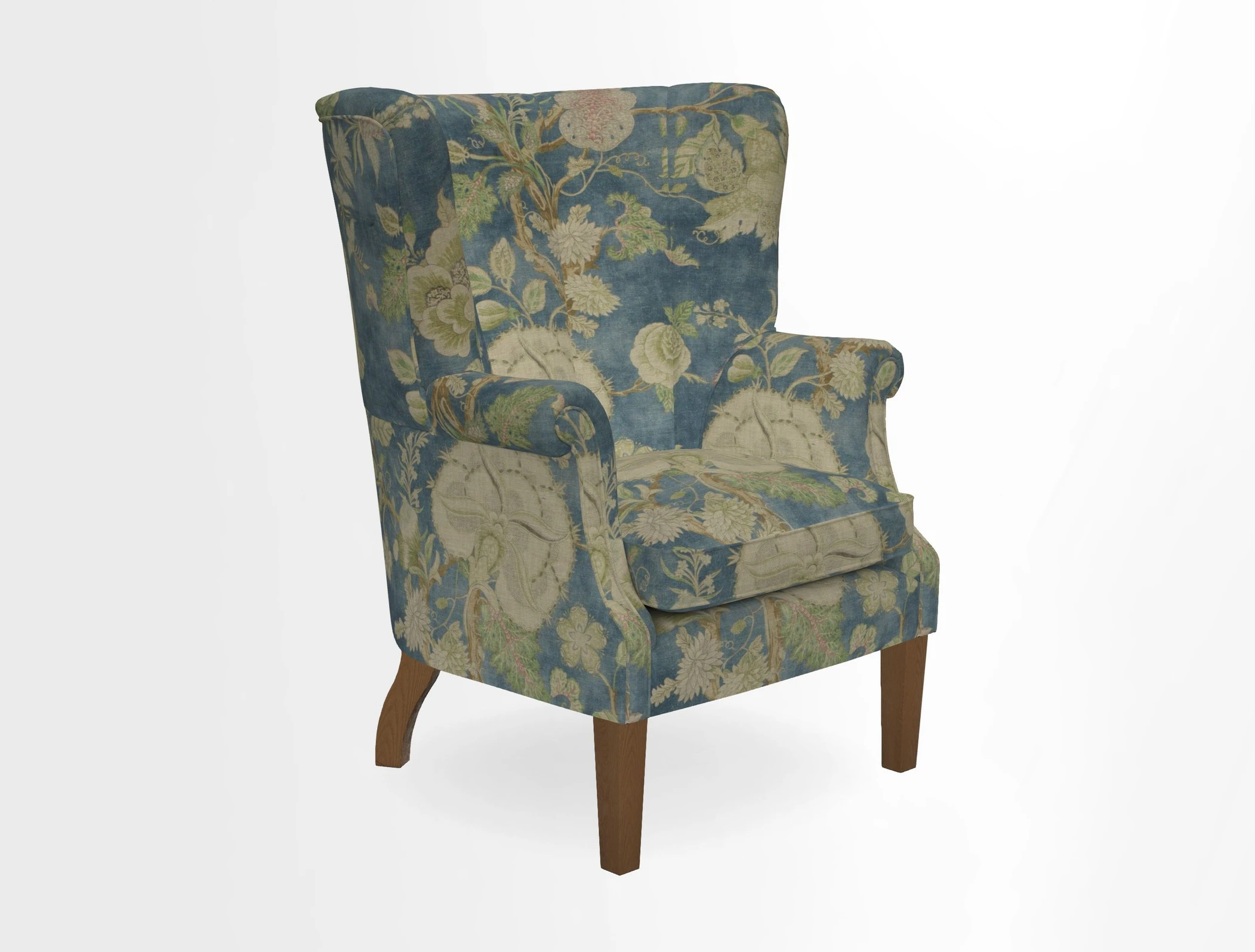 Whitewell Fluted Chair in Textured Velvet Veridian