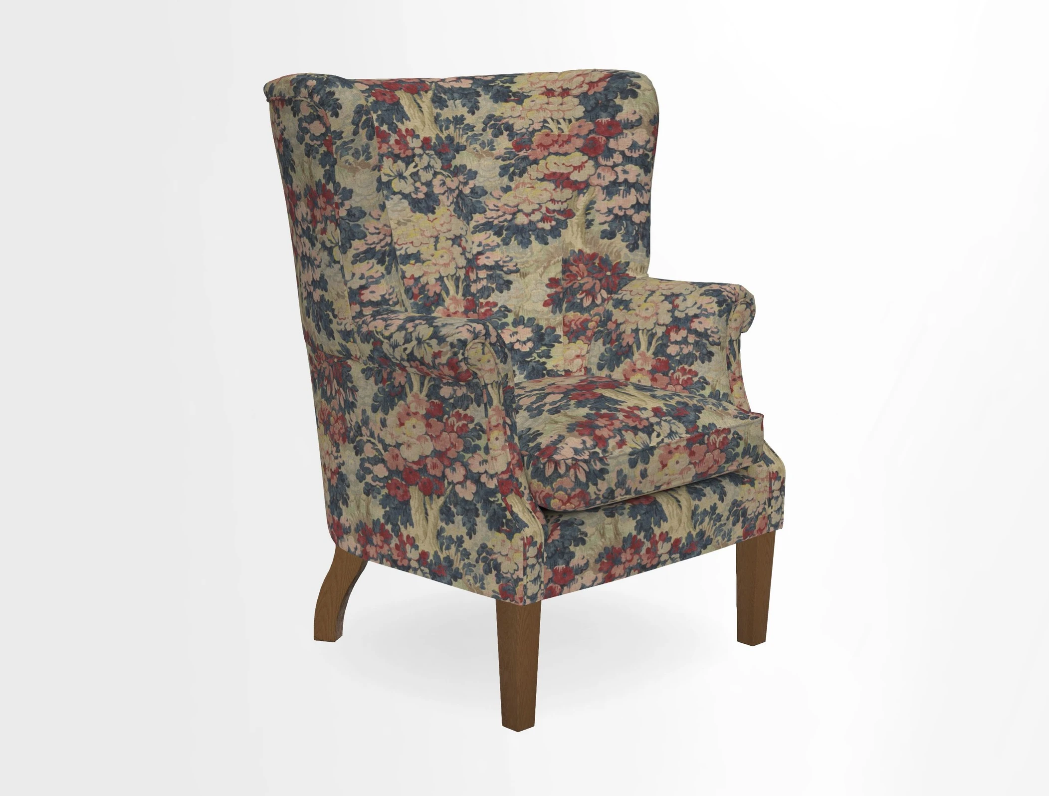 Whitewell Fluted Chair in Textured Velvet Veridian