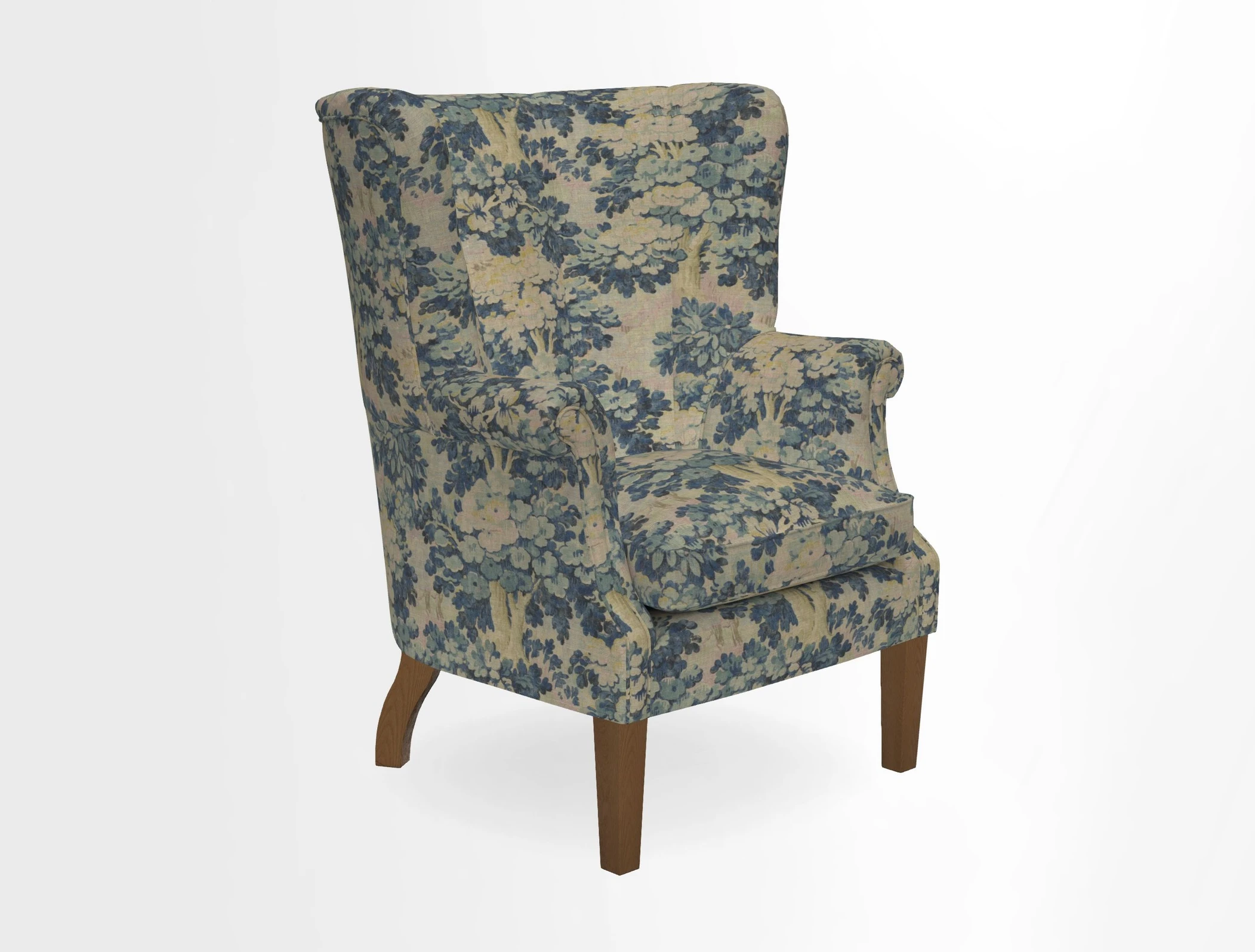 Whitewell Fluted Chair in Textured Velvet Veridian