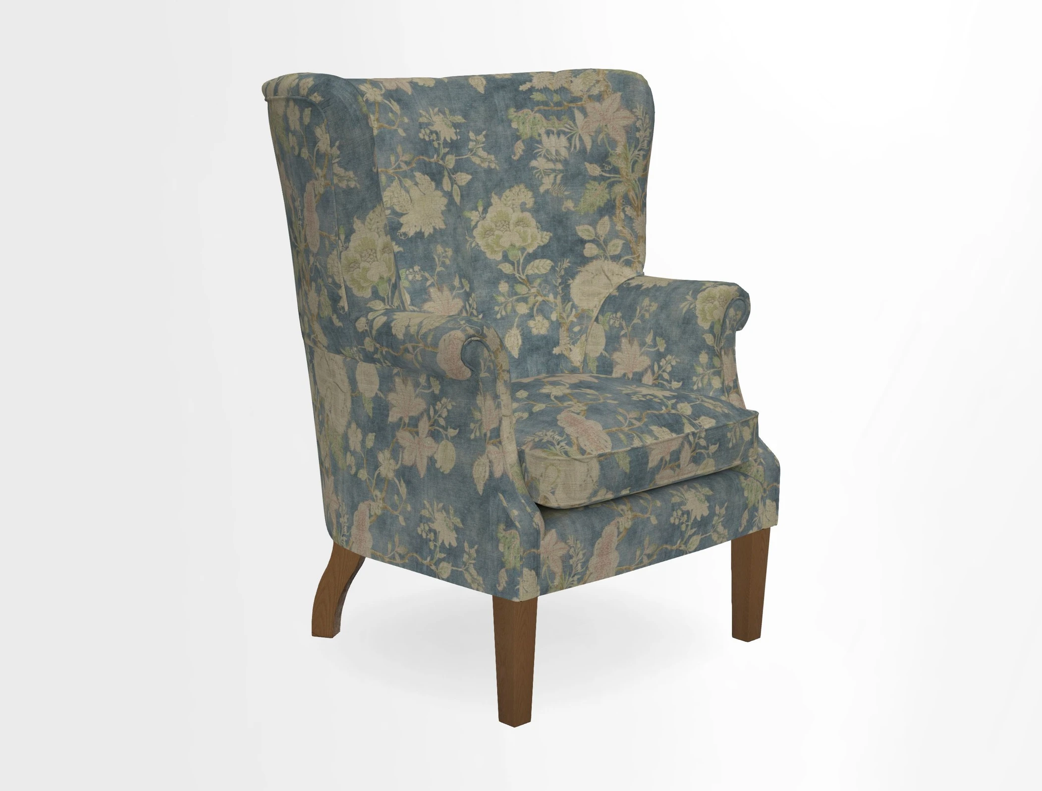Whitewell Fluted Chair in Textured Velvet Veridian
