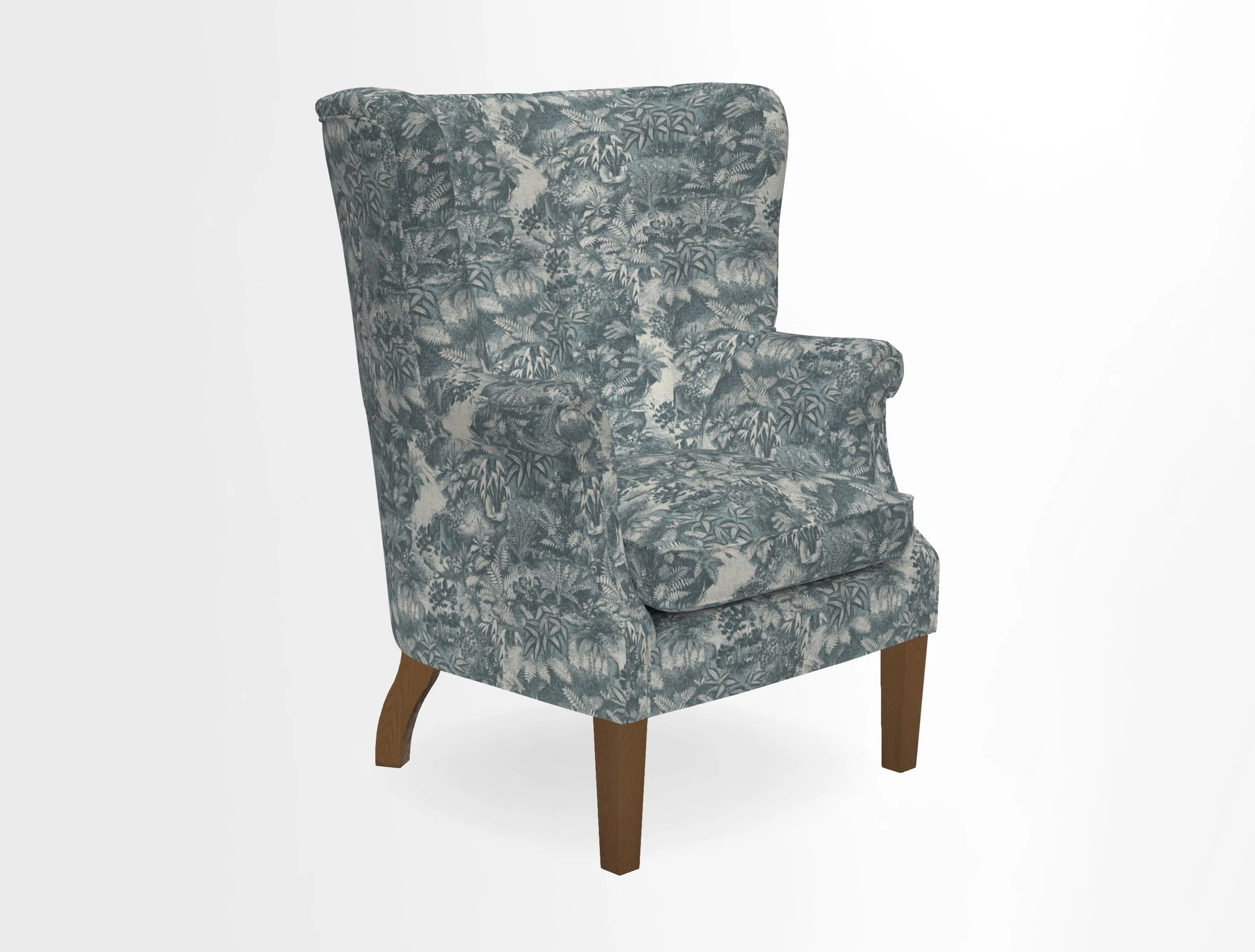 Whitewell Fluted Chair in Textured Velvet Veridian