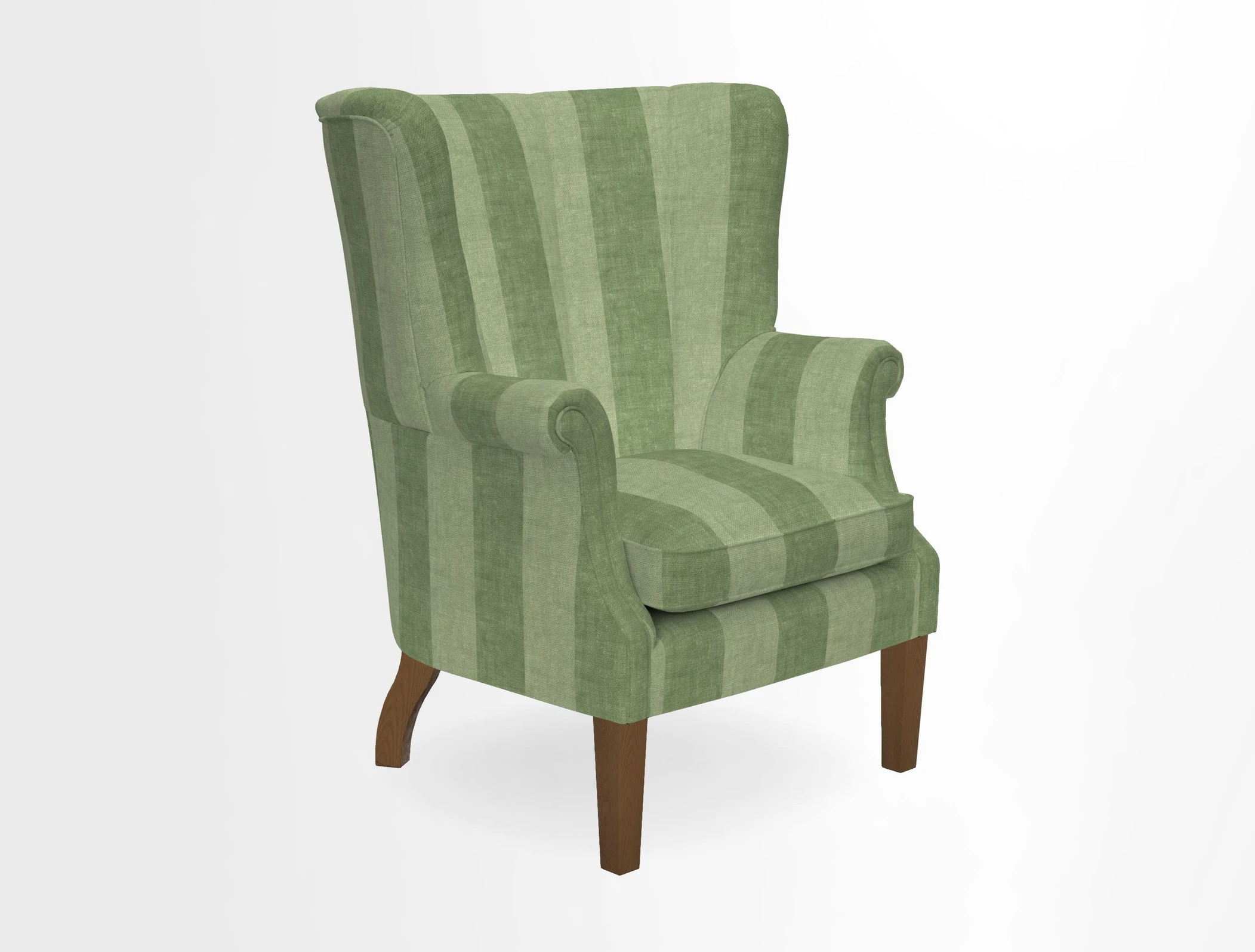 Whitewell Fluted Chair in Textured Velvet Veridian