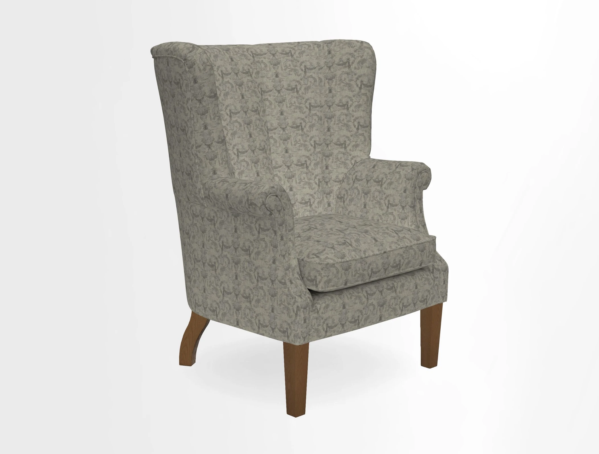 Whitewell Fluted Chair in Textured Velvet Veridian