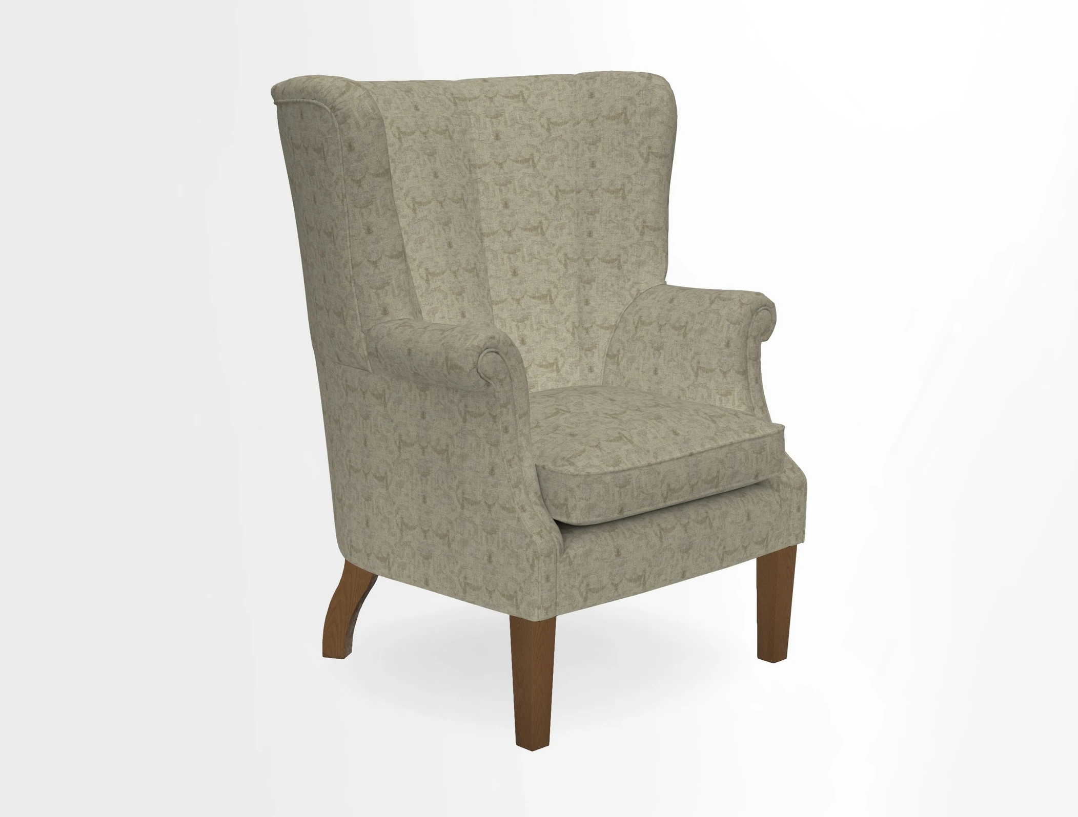 Whitewell Fluted Chair in Textured Velvet Veridian