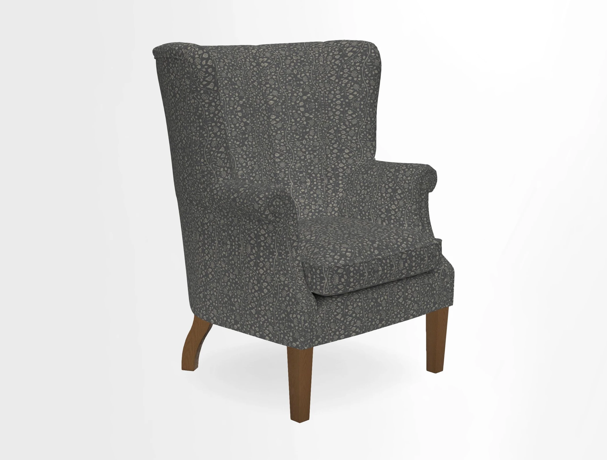 Whitewell Fluted Chair in Textured Velvet Veridian