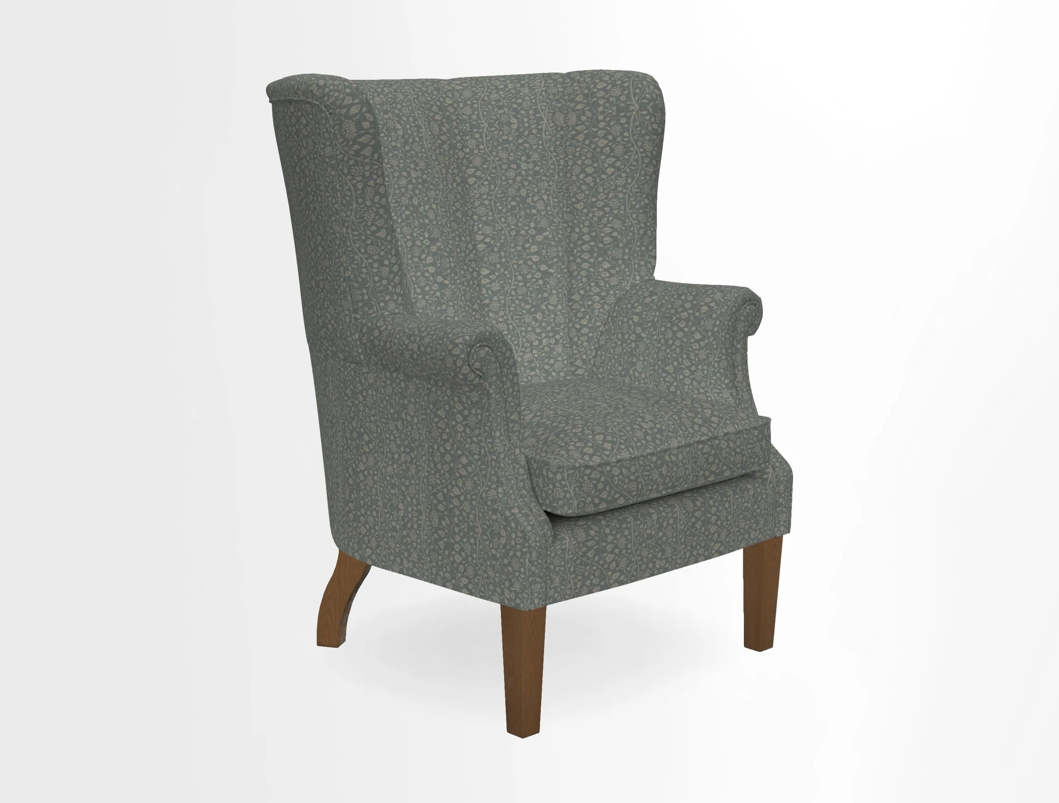 Whitewell Fluted Chair in Textured Velvet Veridian