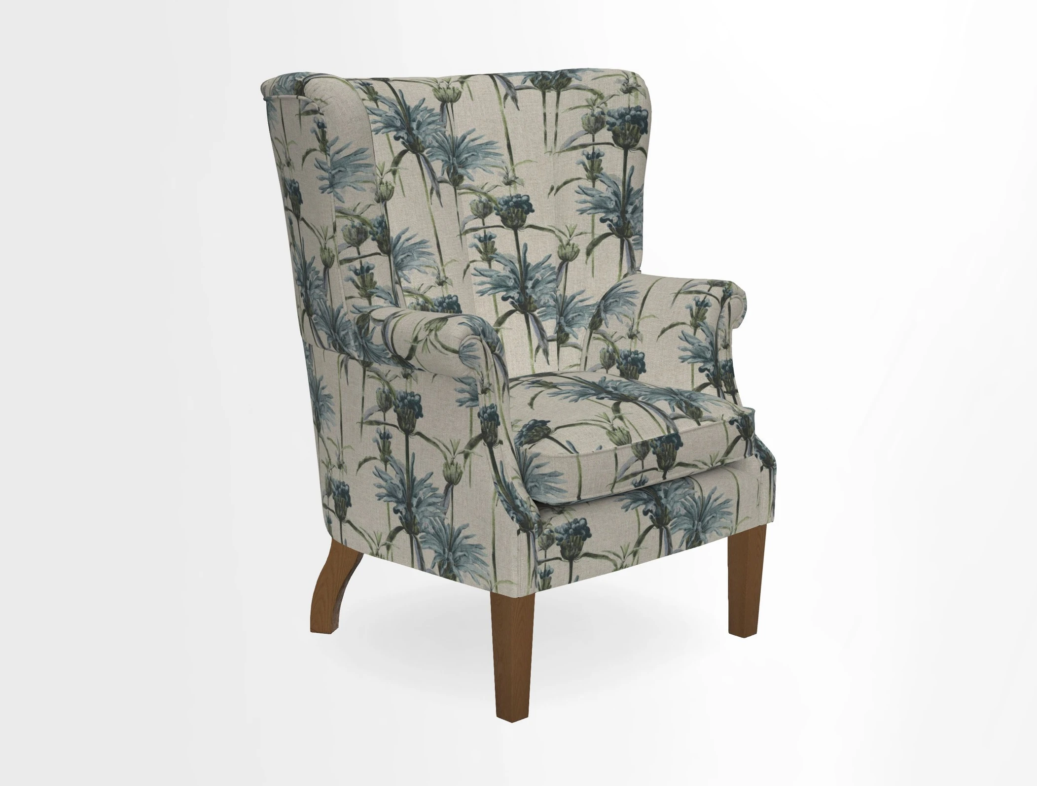 Whitewell Fluted Chair in Textured Velvet Veridian