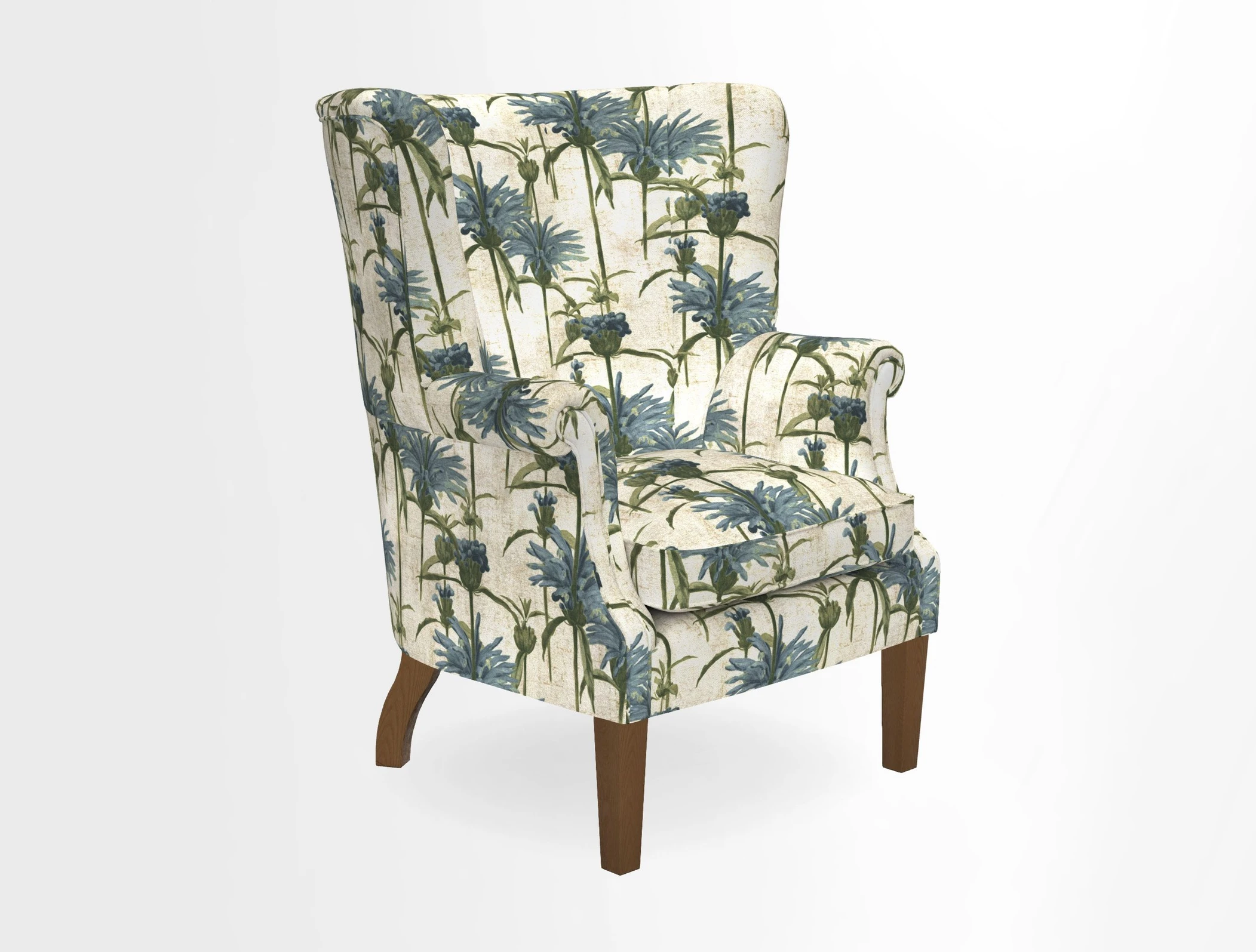 Whitewell Fluted Chair in Textured Velvet Veridian