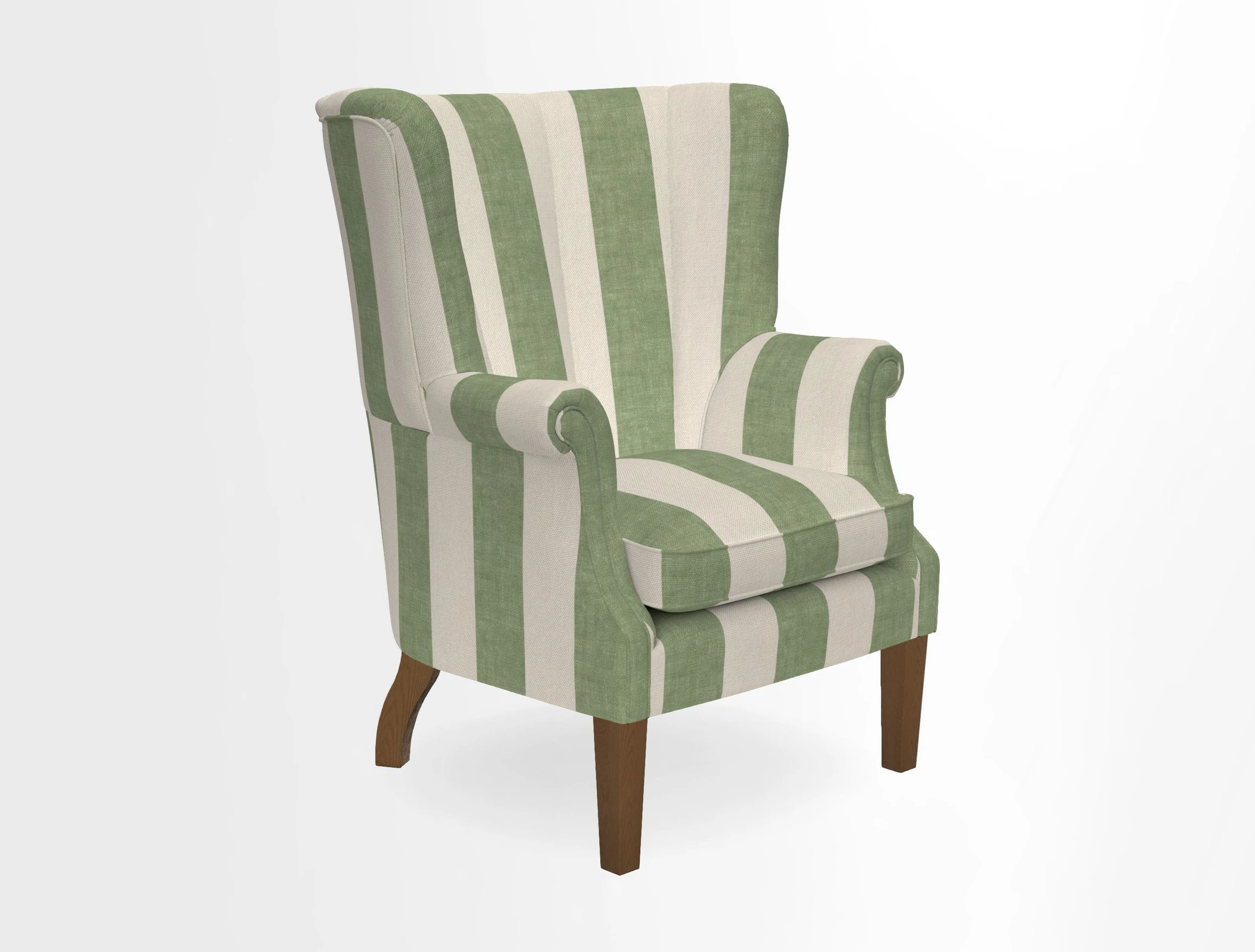 Whitewell Fluted Chair in Textured Velvet Veridian