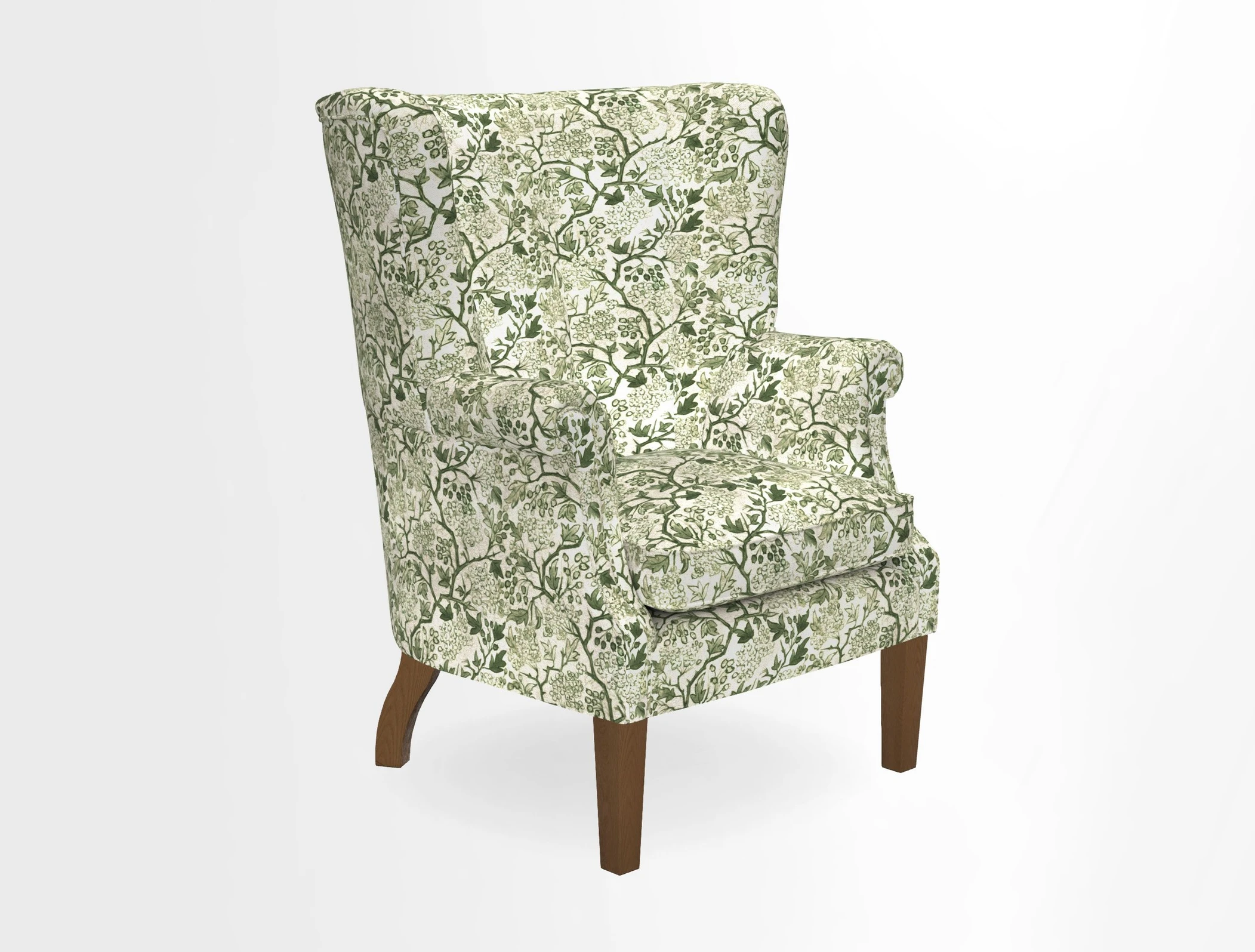 Whitewell Fluted Chair in Textured Velvet Veridian