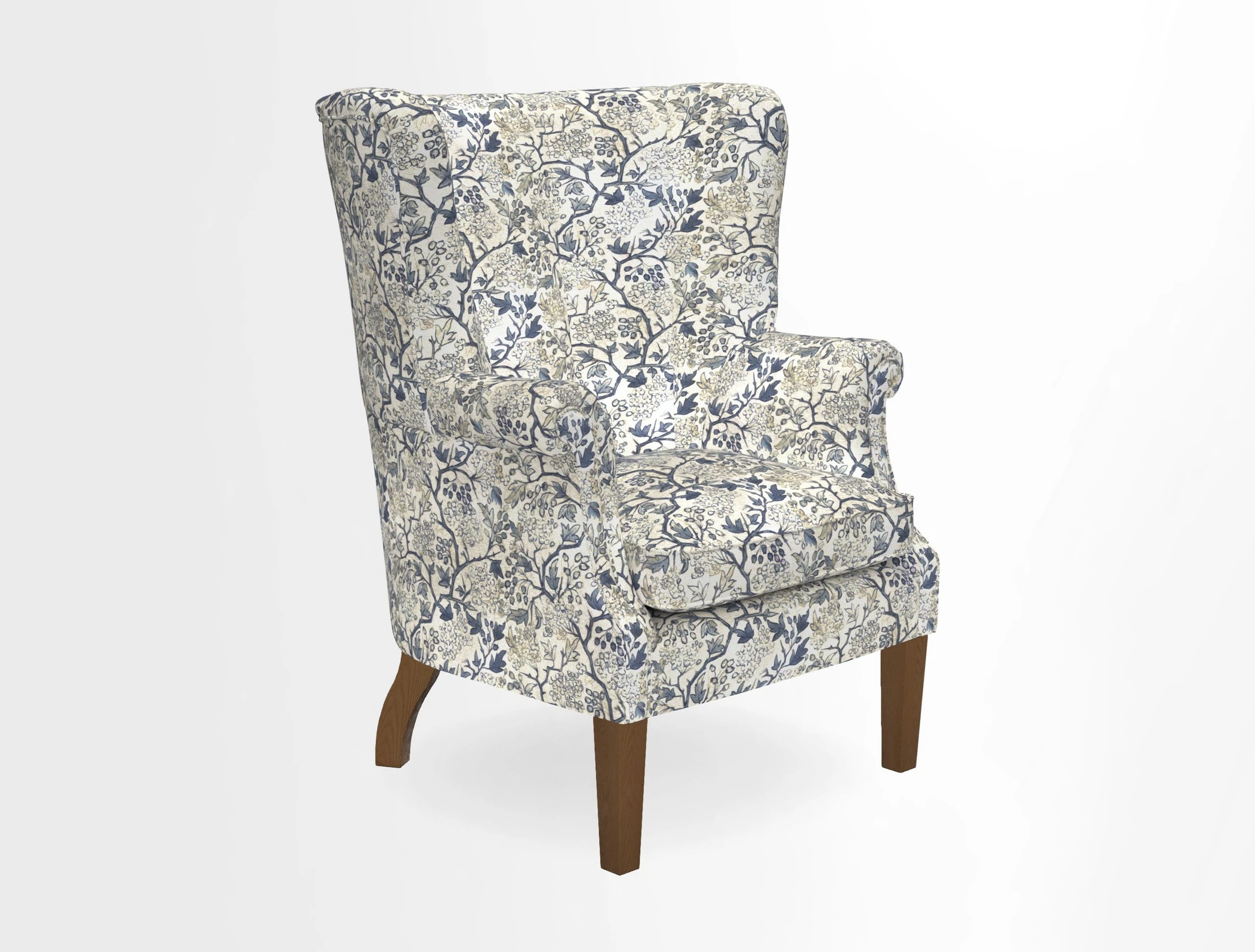 Whitewell Fluted Chair in Textured Velvet Veridian