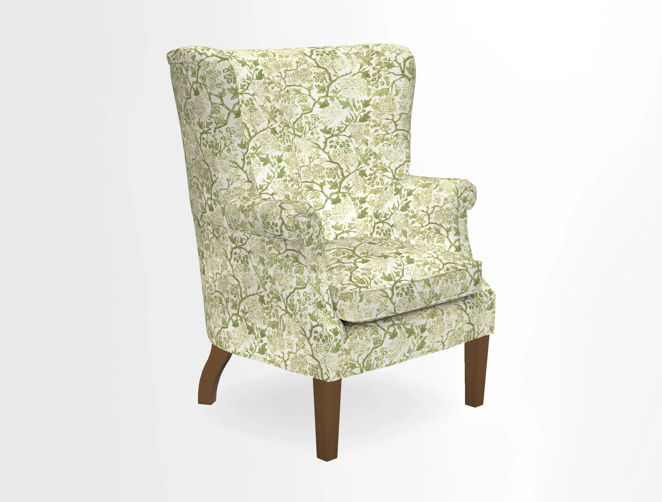 Whitewell Fluted Chair in Textured Velvet Veridian