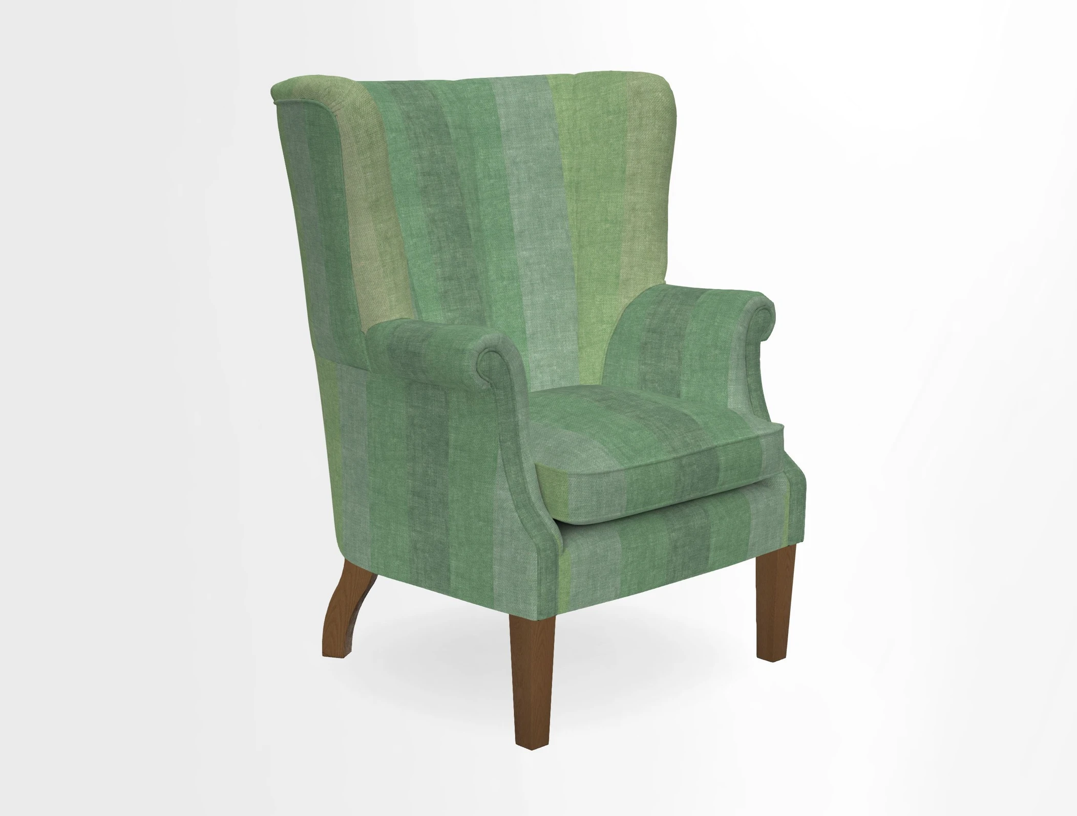 Whitewell Fluted Chair in Textured Velvet Veridian