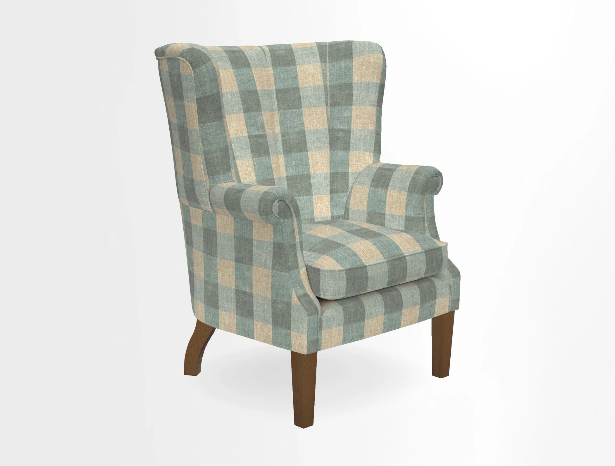 Whitewell Fluted Chair in Textured Velvet Veridian