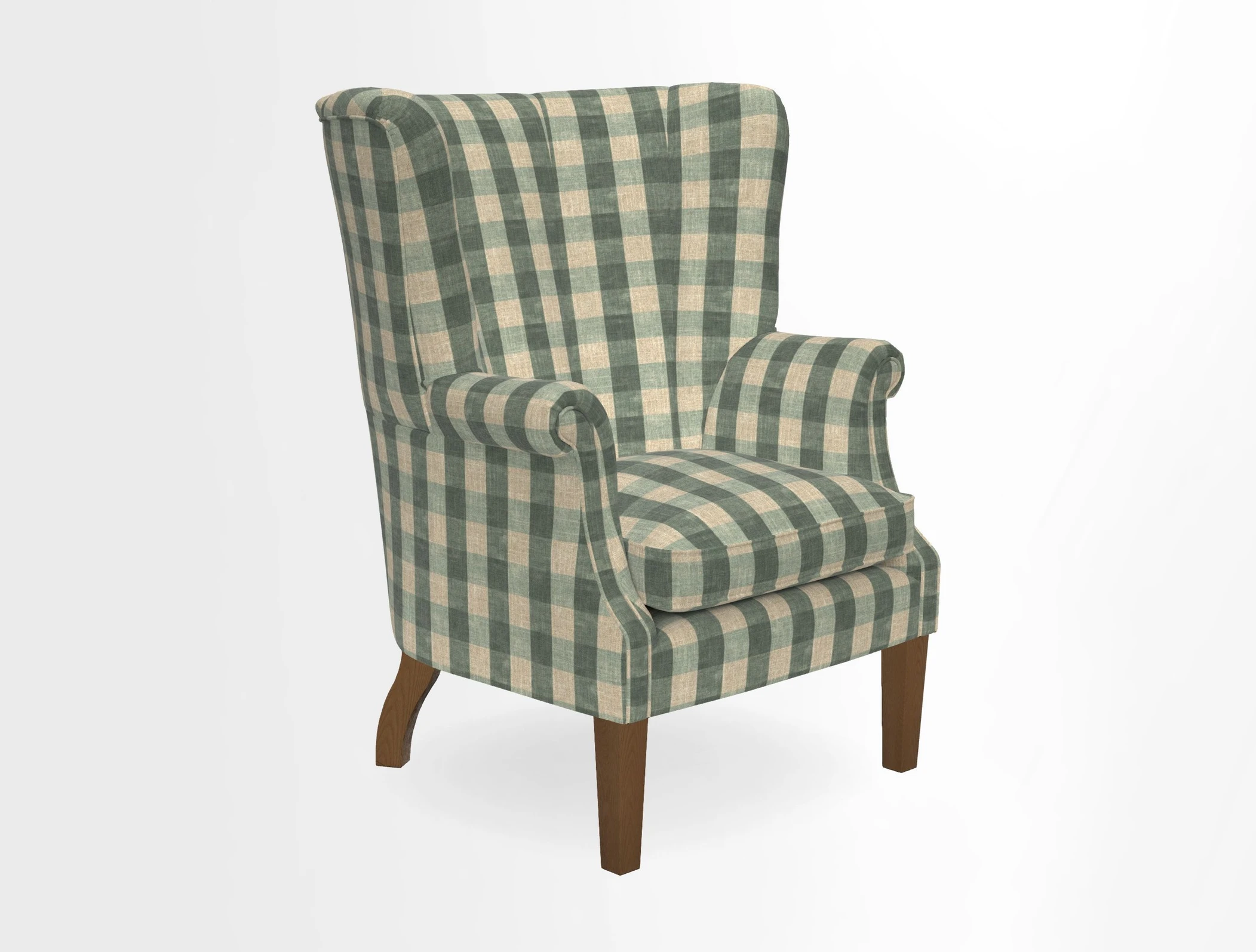 Whitewell Fluted Chair in Textured Velvet Veridian