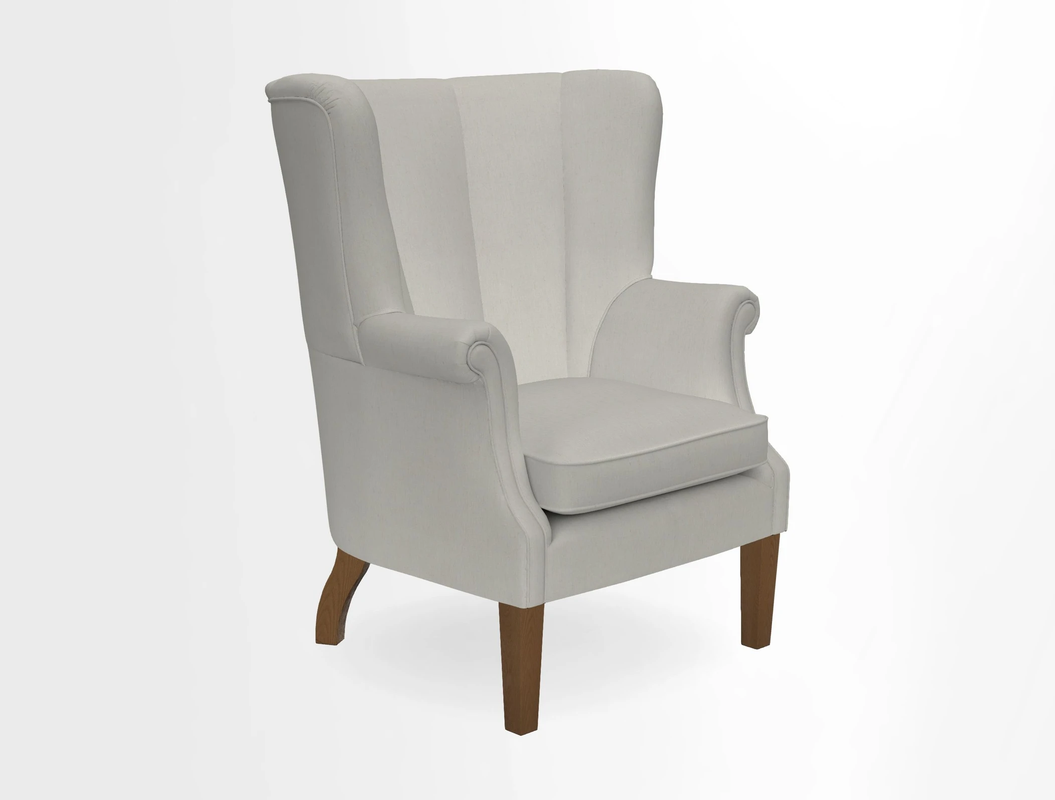Whitewell Fluted Chair in Textured Velvet Veridian