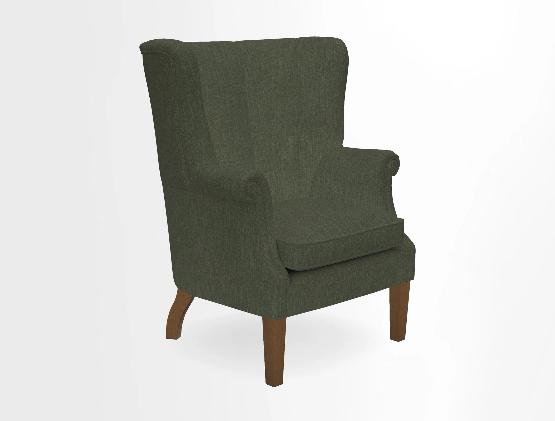 Whitewell Fluted Chair in Textured Velvet Veridian