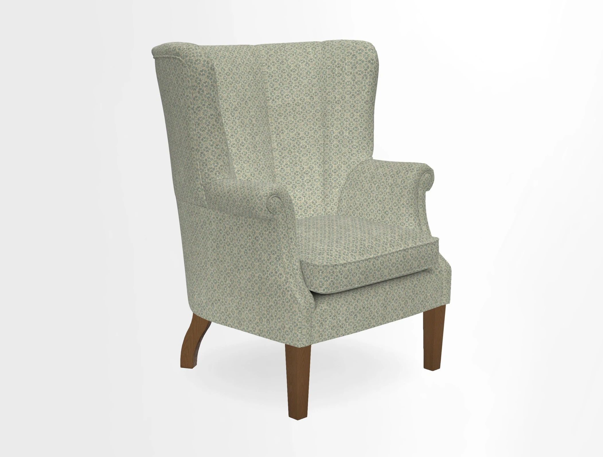 Whitewell Fluted Chair in Textured Velvet Veridian