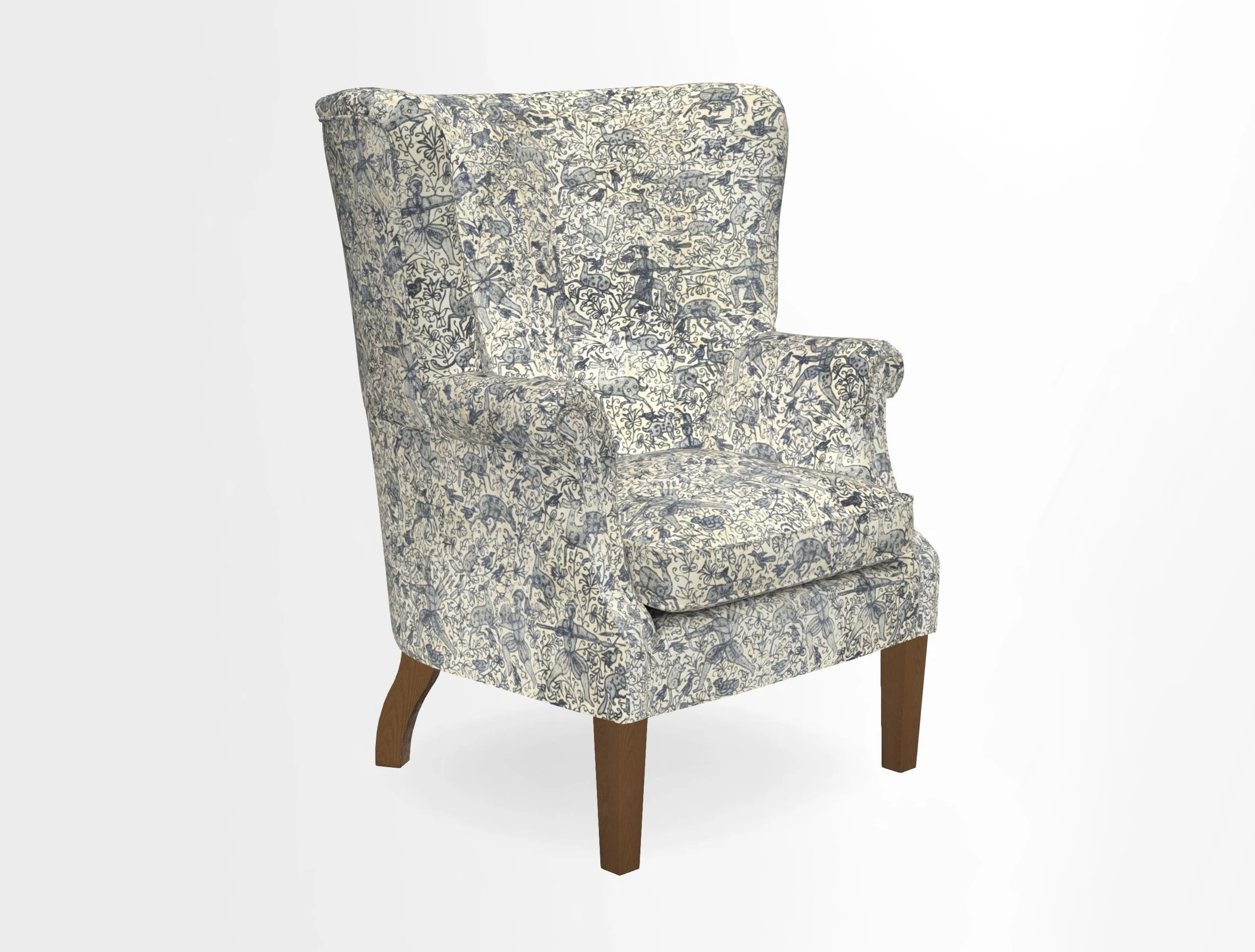 Whitewell Fluted Chair in Textured Velvet Veridian