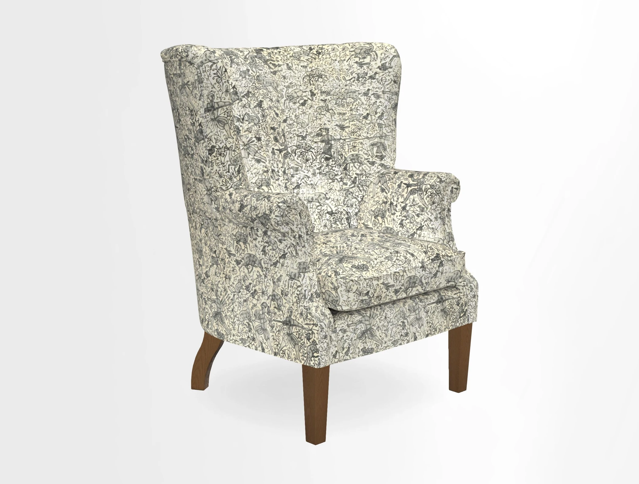 Whitewell Fluted Chair in Textured Velvet Veridian