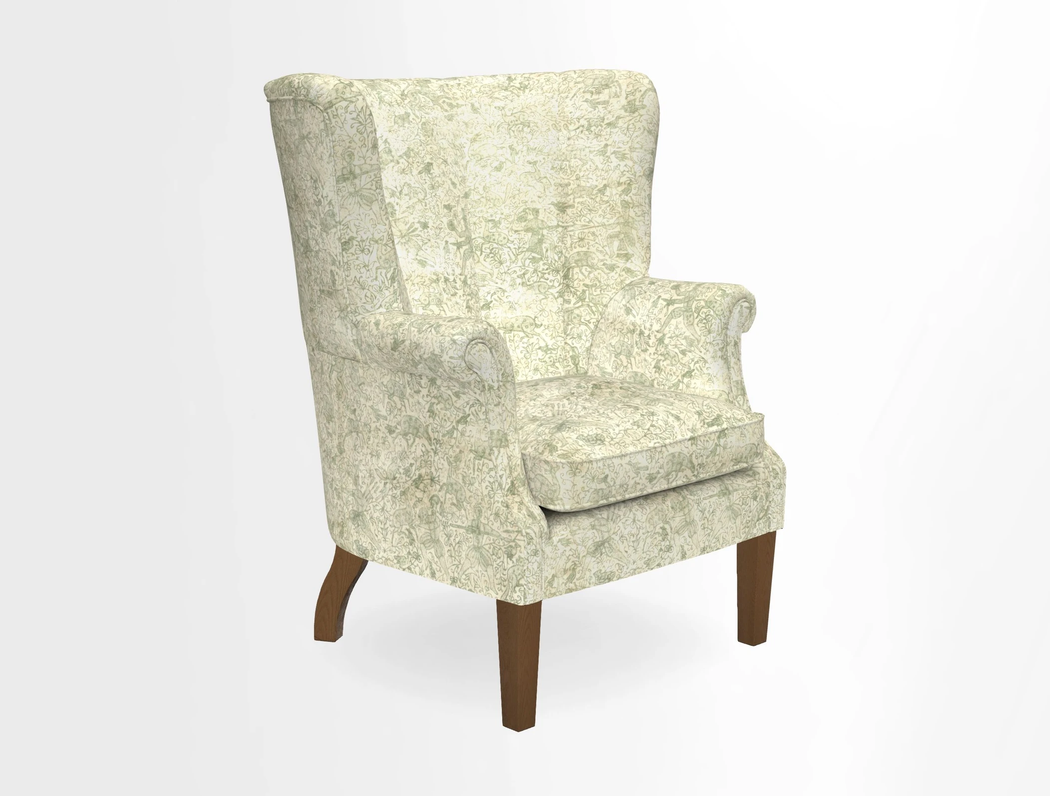Whitewell Fluted Chair in Textured Velvet Veridian