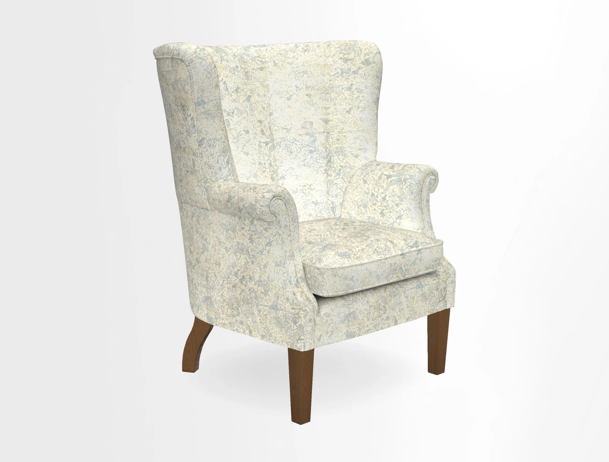Whitewell Fluted Chair in Textured Velvet Veridian