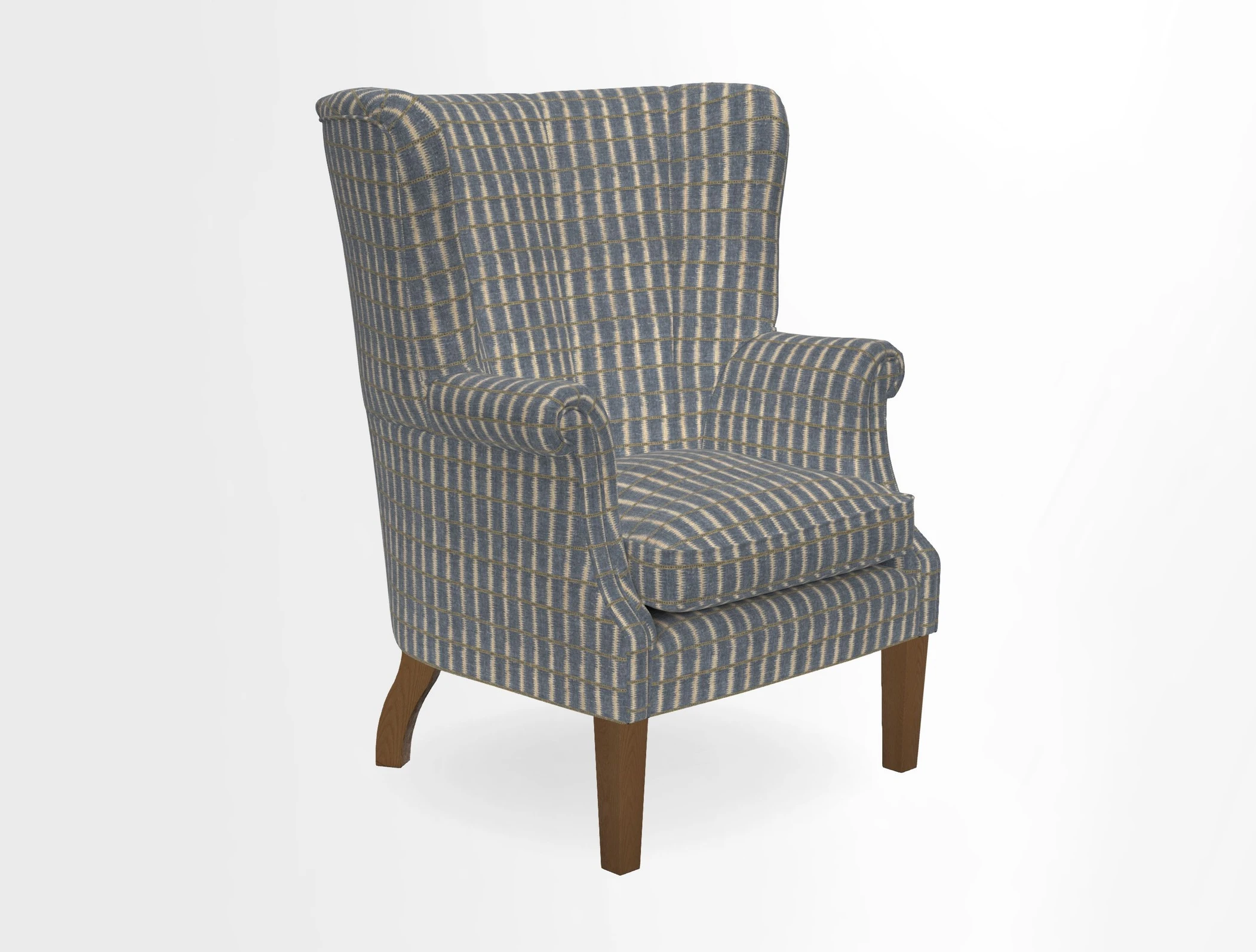 Whitewell Fluted Chair in Textured Velvet Veridian