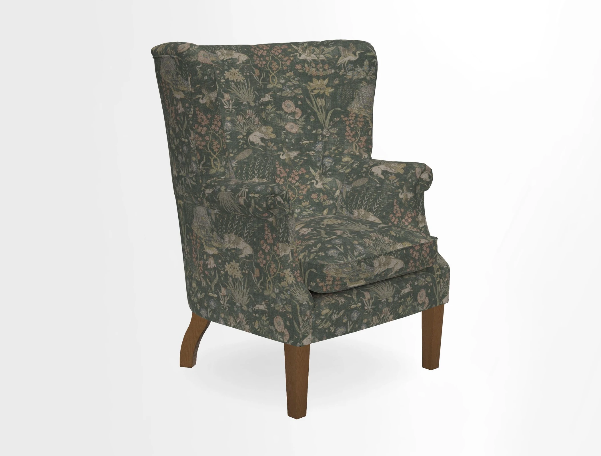 Whitewell Fluted Chair in Textured Velvet Veridian
