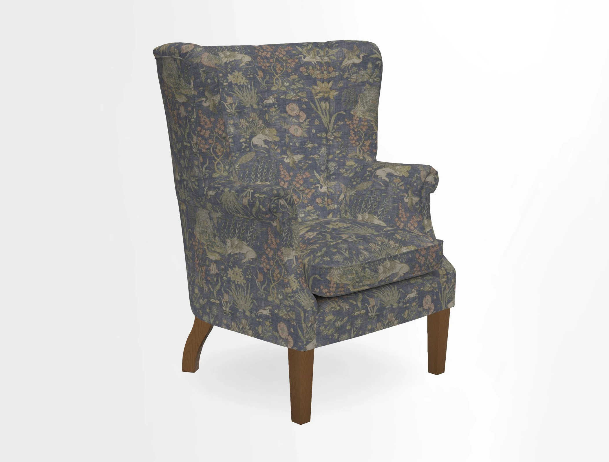Whitewell Fluted Chair in Textured Velvet Veridian