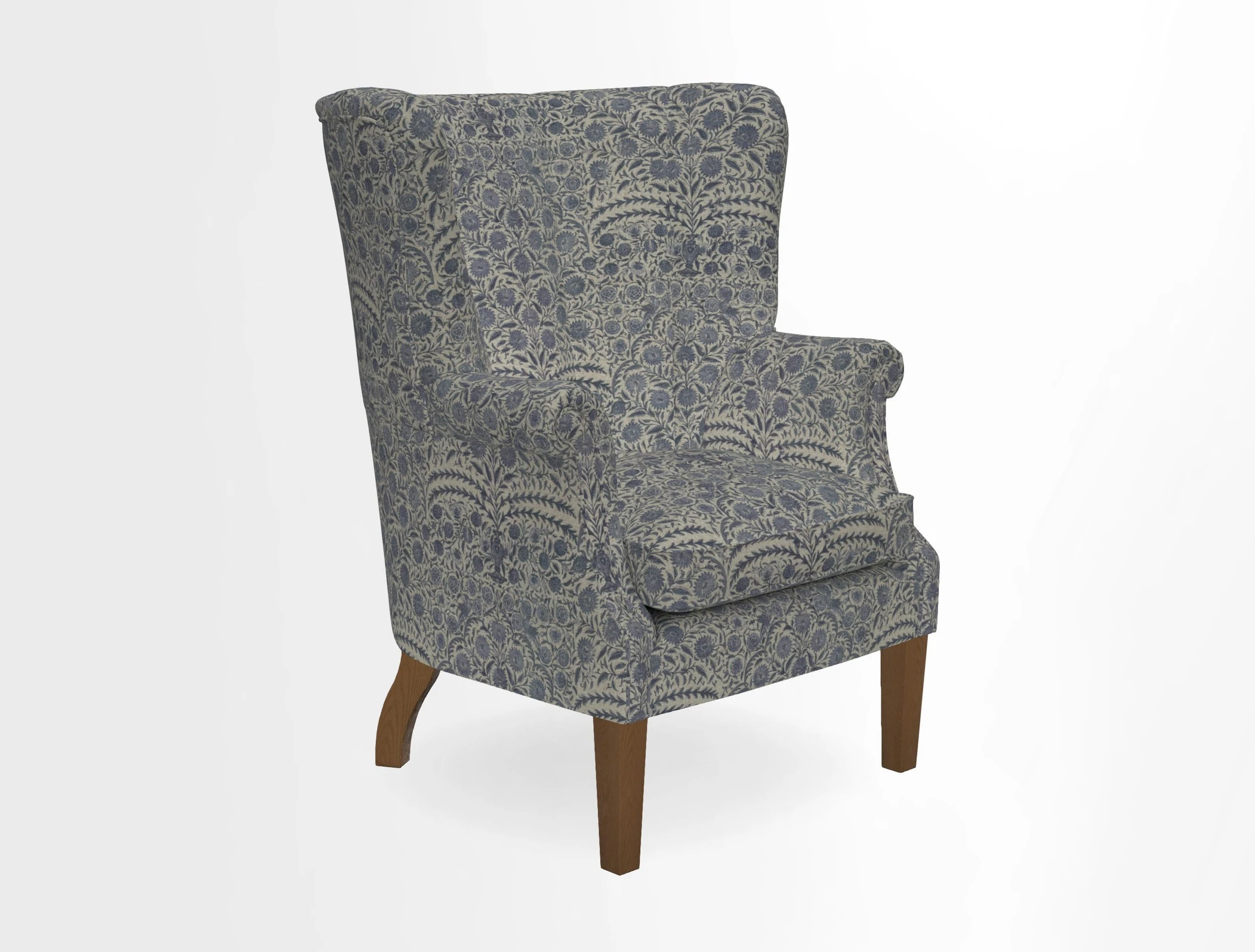 Whitewell Fluted Chair in Textured Velvet Veridian