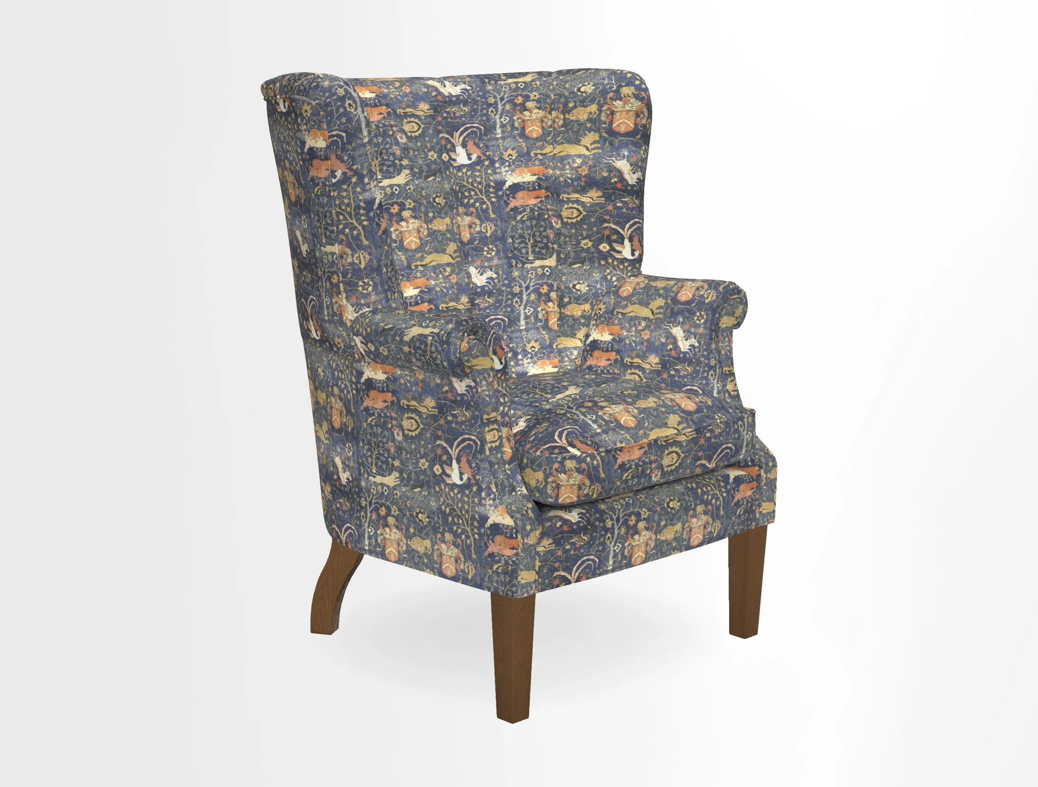 Whitewell Fluted Chair in Textured Velvet Veridian