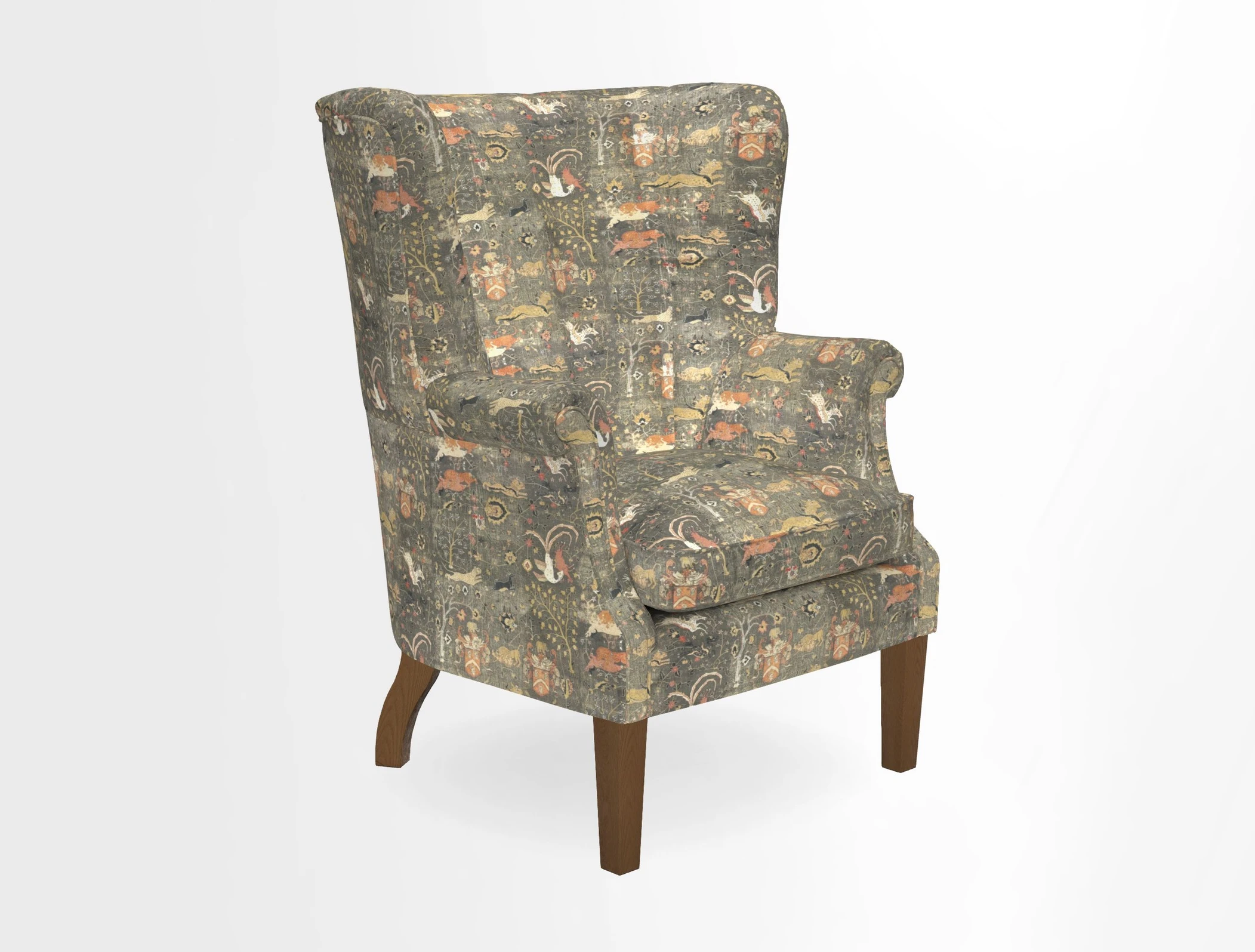 Whitewell Fluted Chair in Textured Velvet Veridian