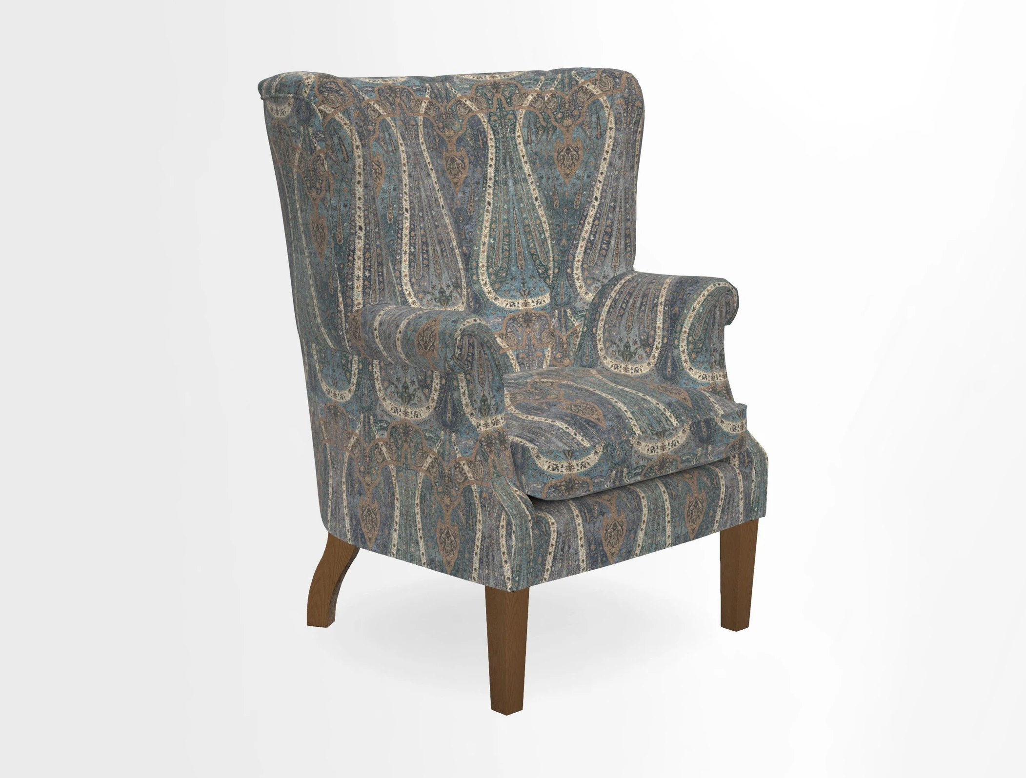 Whitewell Fluted Chair in Textured Velvet Veridian
