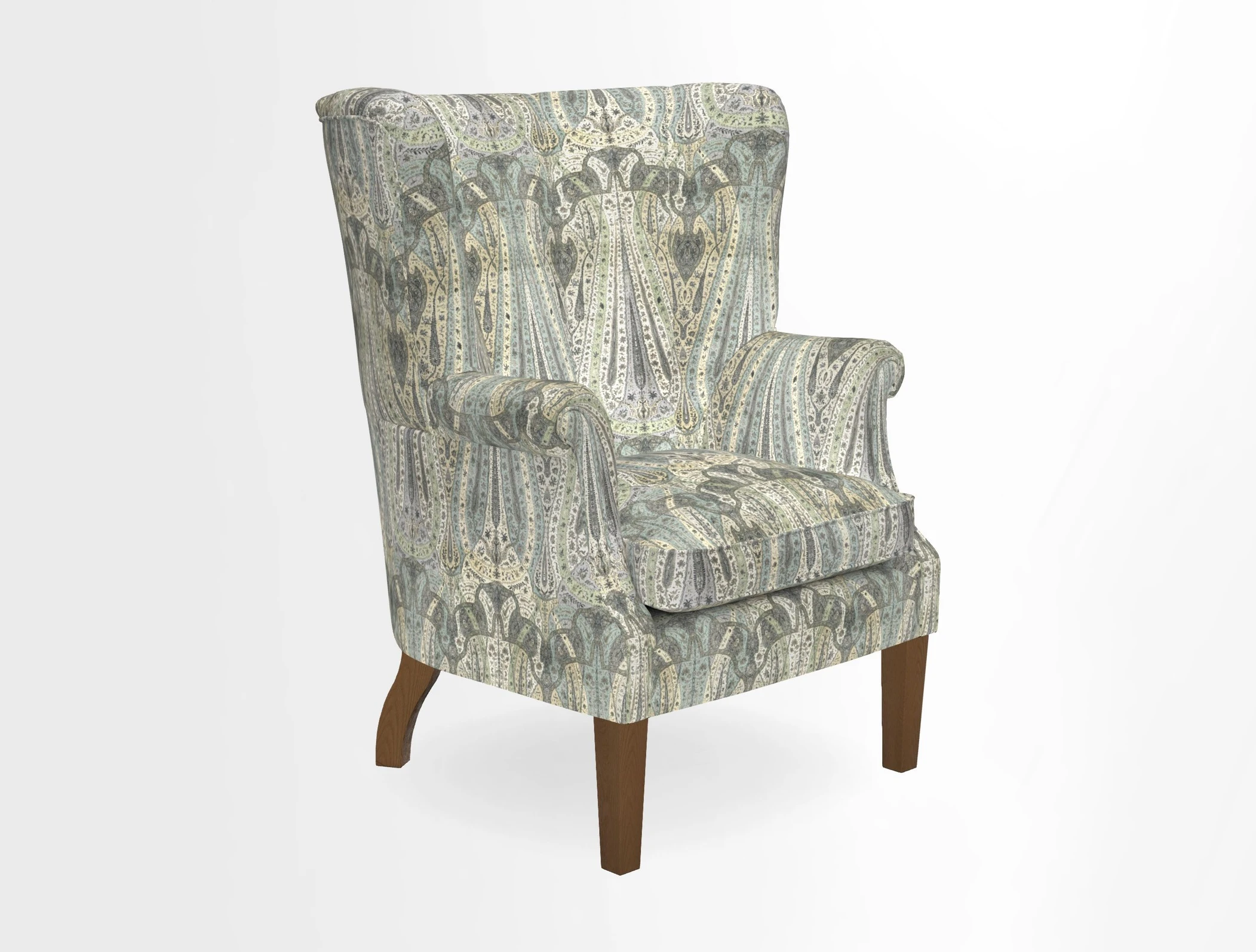 Whitewell Fluted Chair in Textured Velvet Veridian