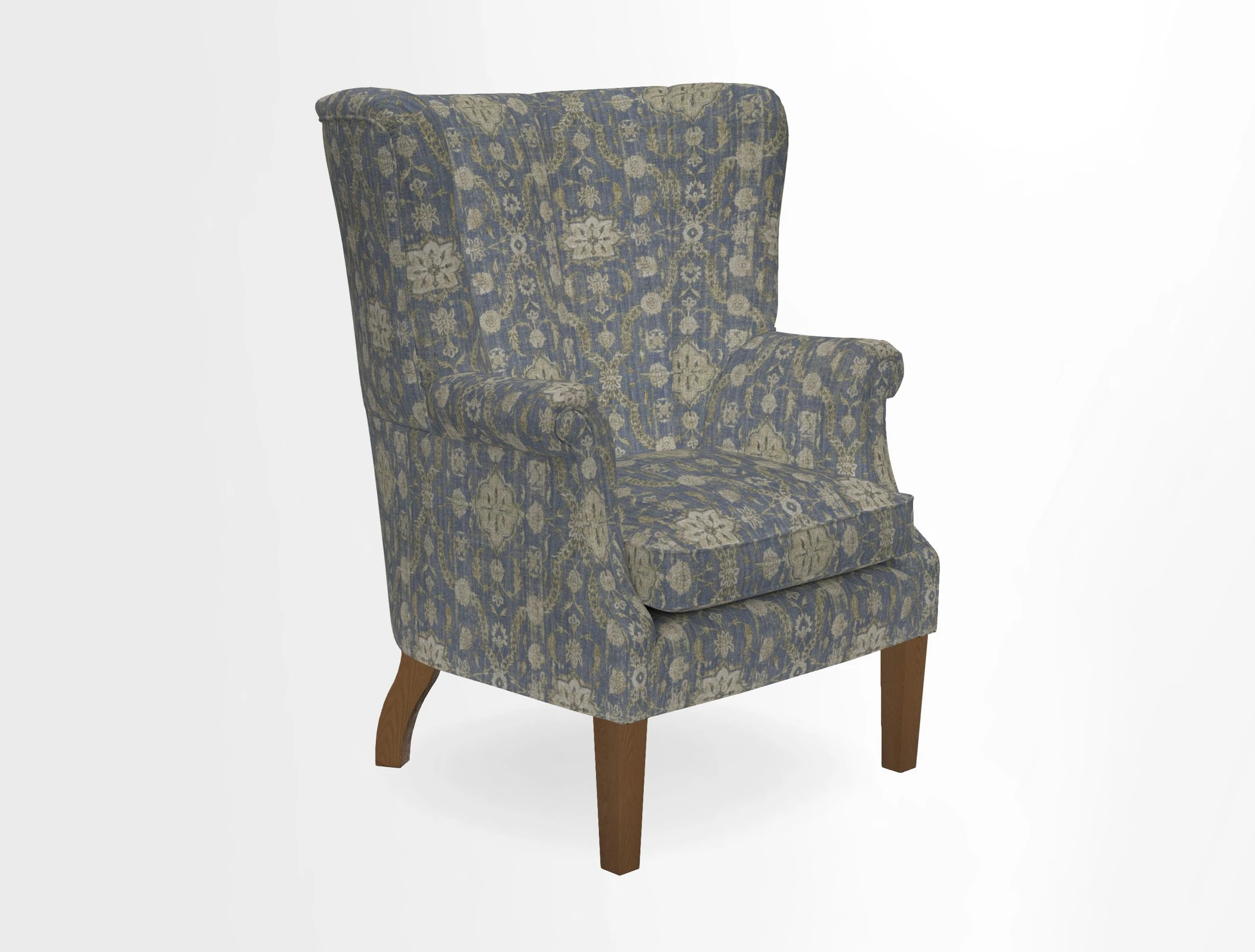Whitewell Fluted Chair in Textured Velvet Veridian