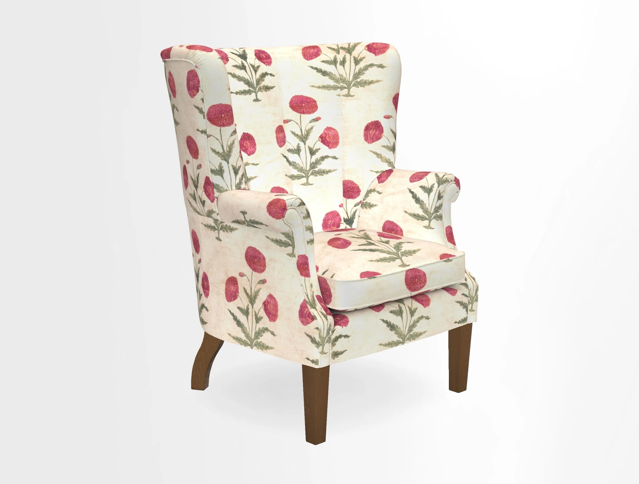 Whitewell Fluted Chair in Textured Velvet Veridian