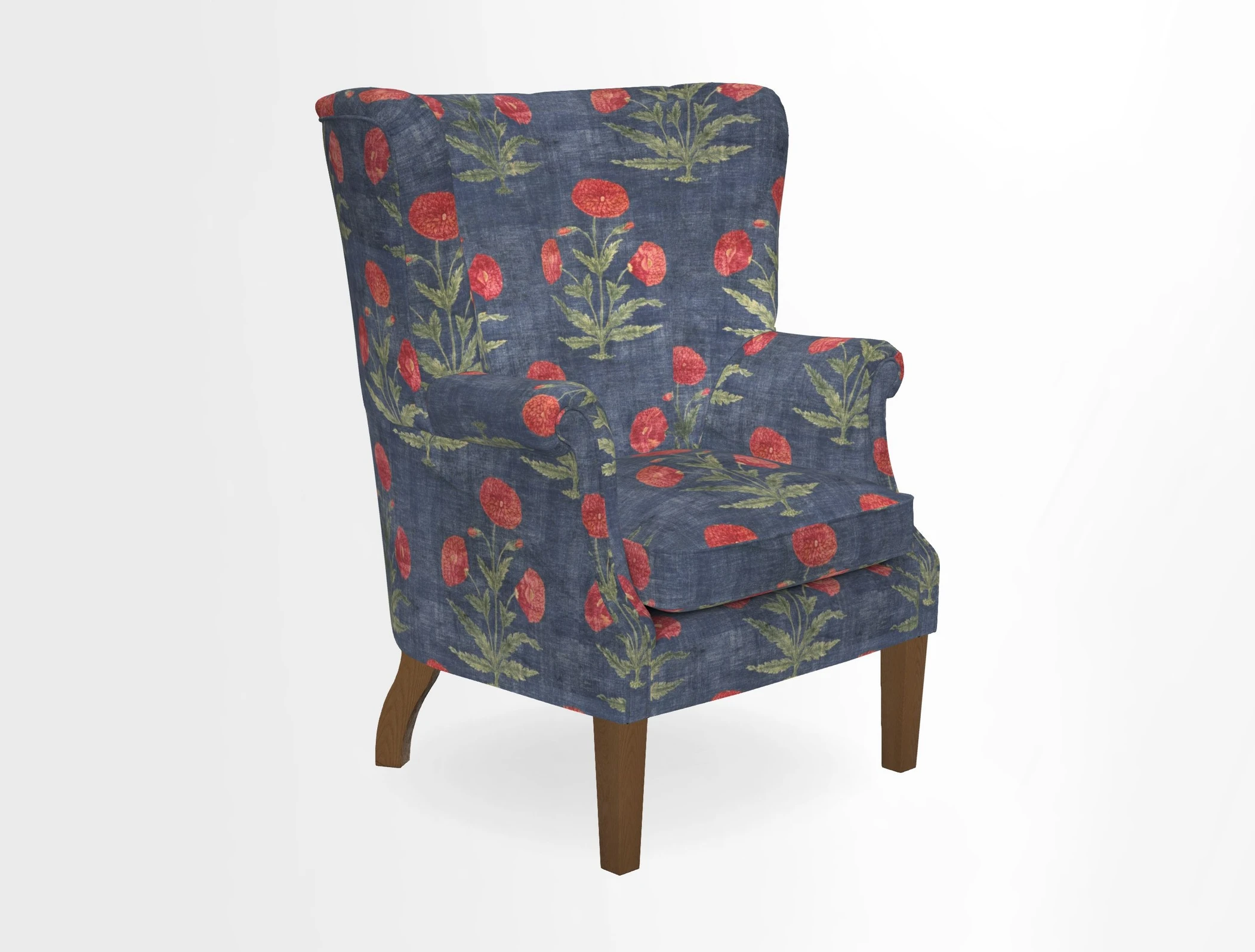 Whitewell Fluted Chair in Textured Velvet Veridian