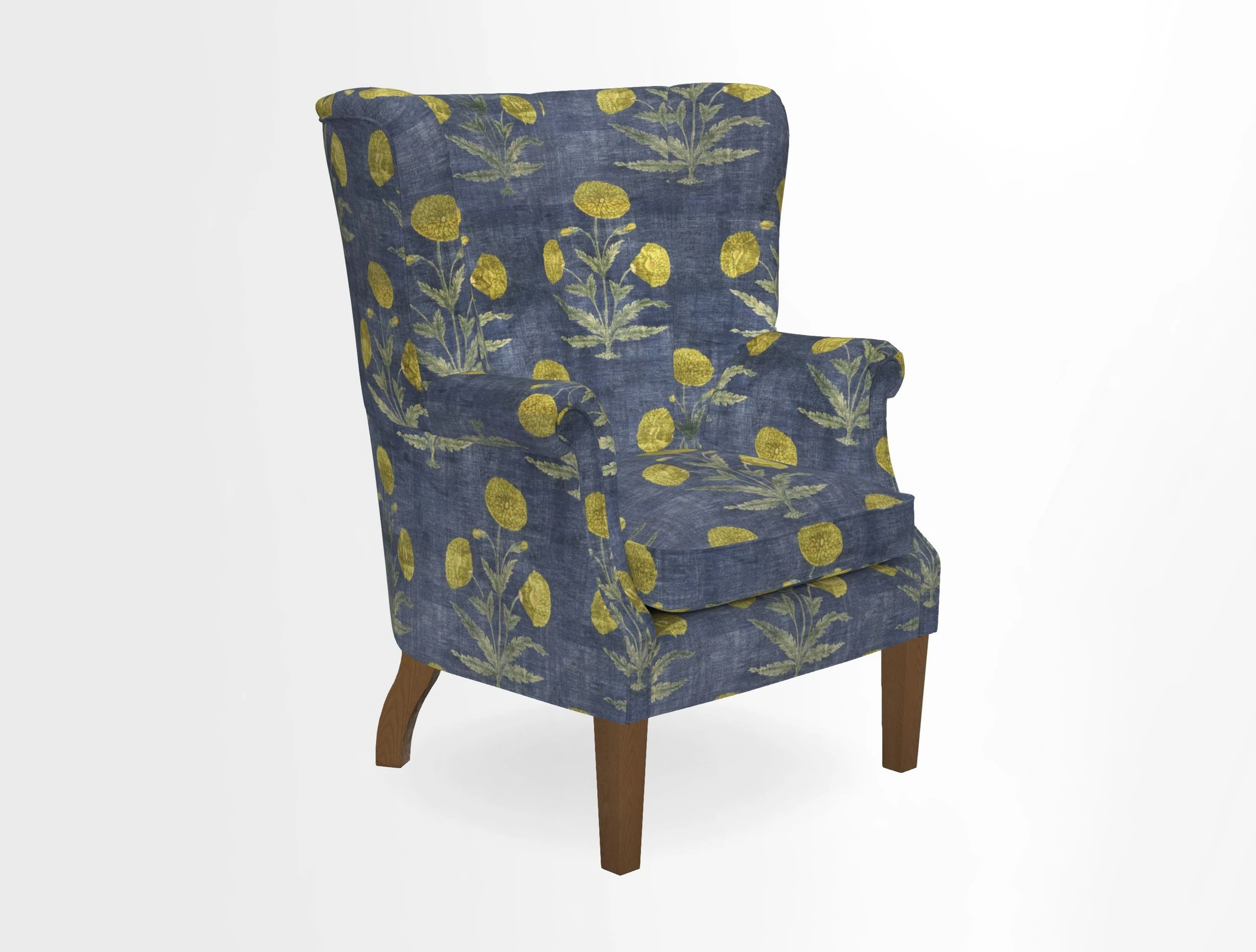 Whitewell Fluted Chair in Textured Velvet Veridian