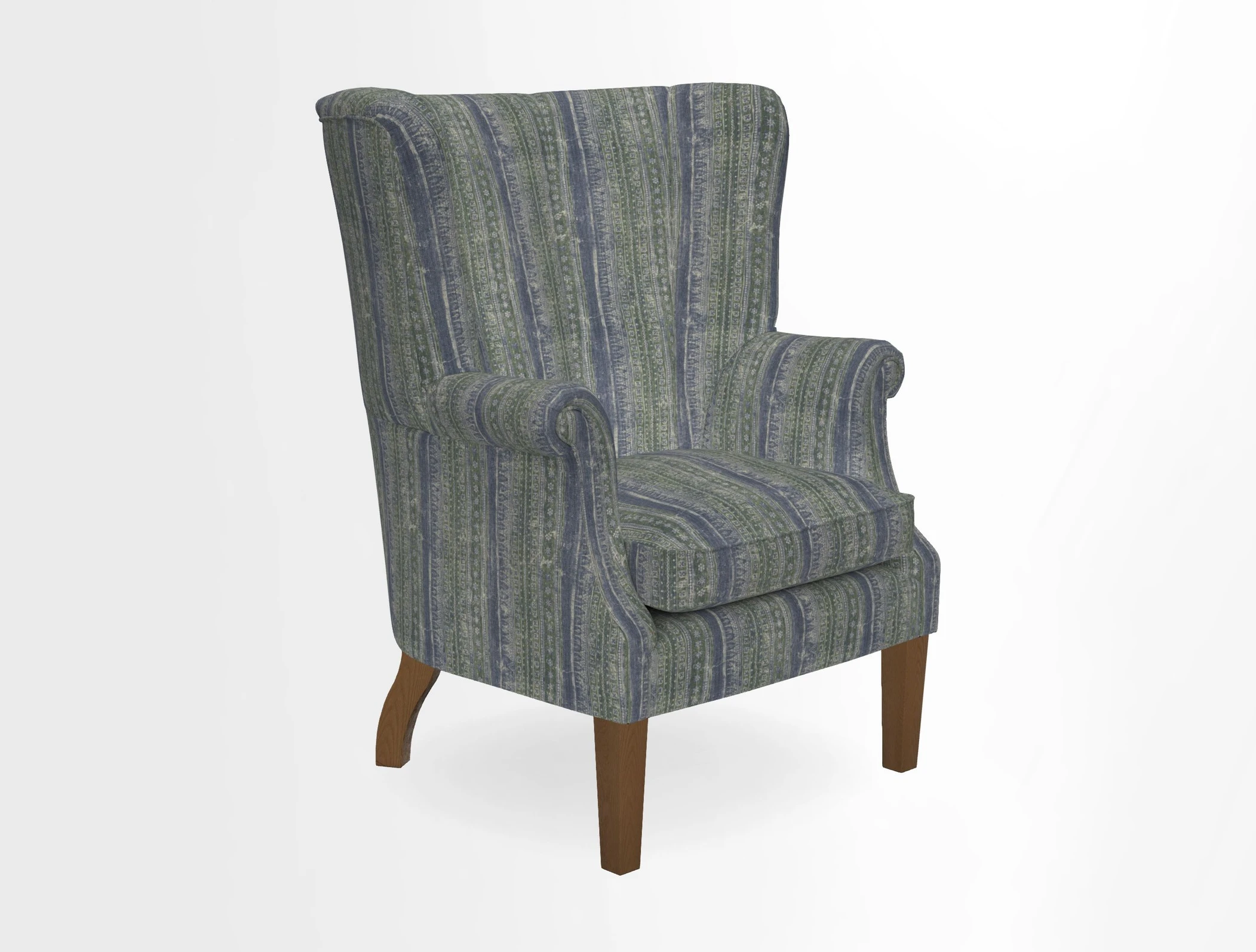 Whitewell Fluted Chair in Textured Velvet Veridian