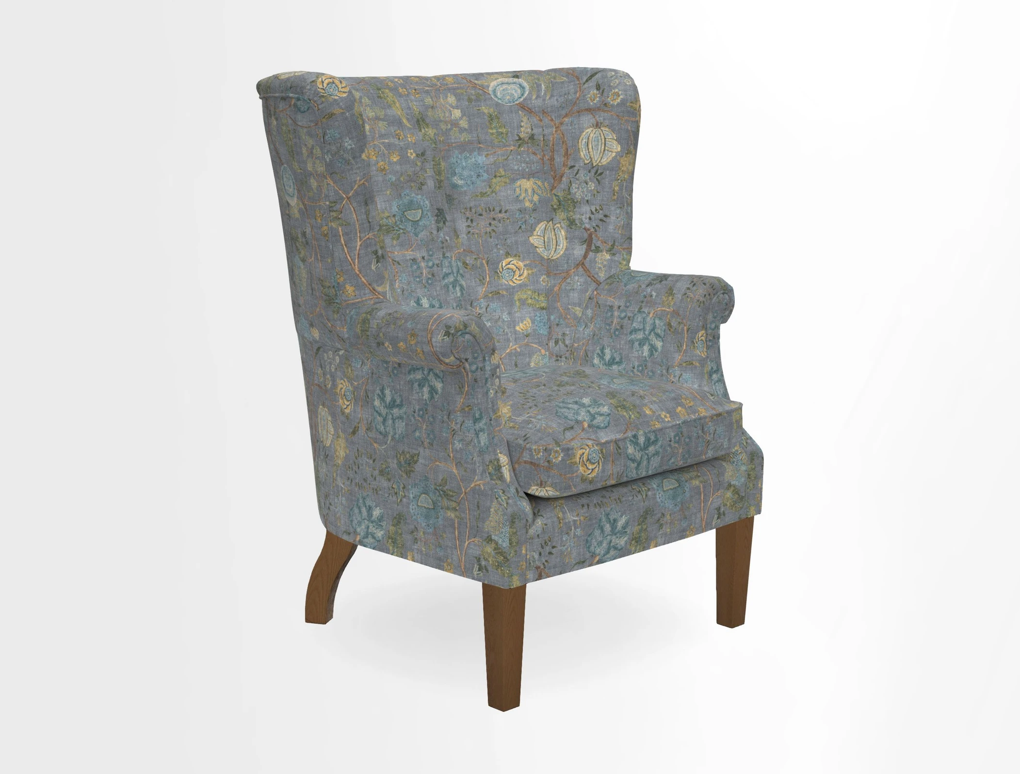 Whitewell Fluted Chair in Textured Velvet Veridian